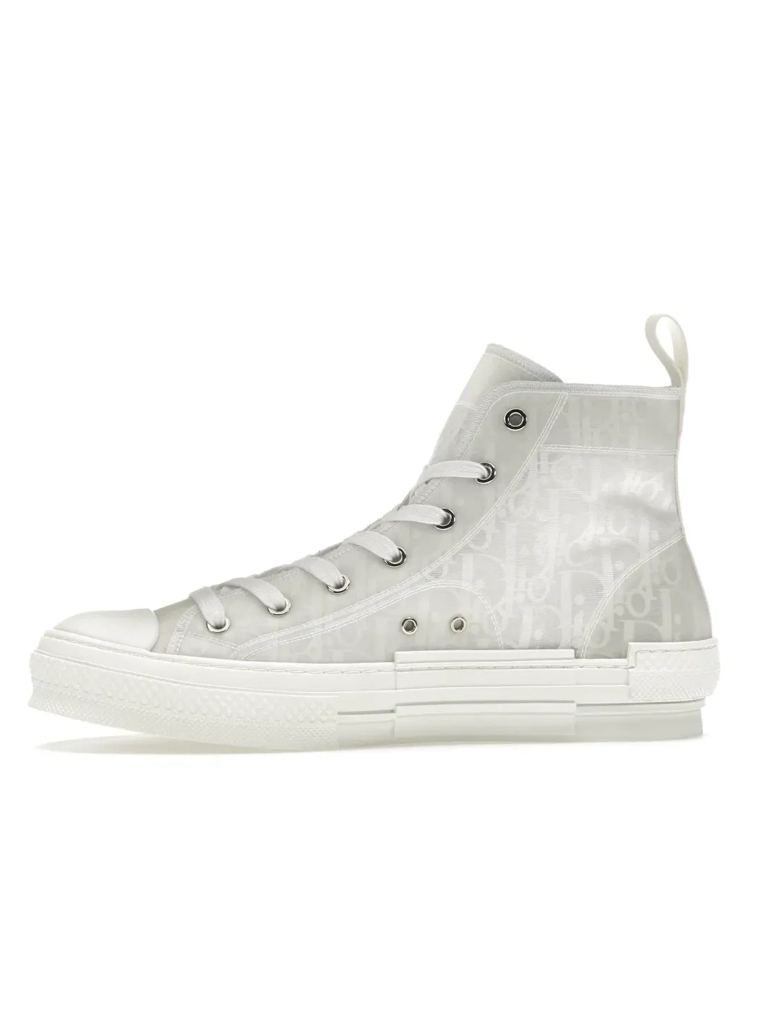 Мужские кроссовки высокие с принтом Dior B23 High Top Dior — изображение 3 из 4, белый