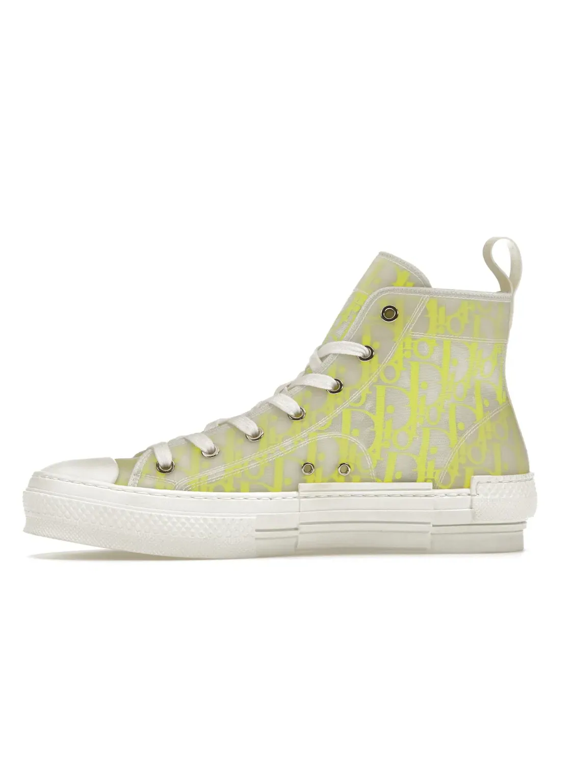 Мужские кроссовки с принтом Dior B23 High Top Dior — изображение 3 из 4, белый/желтый