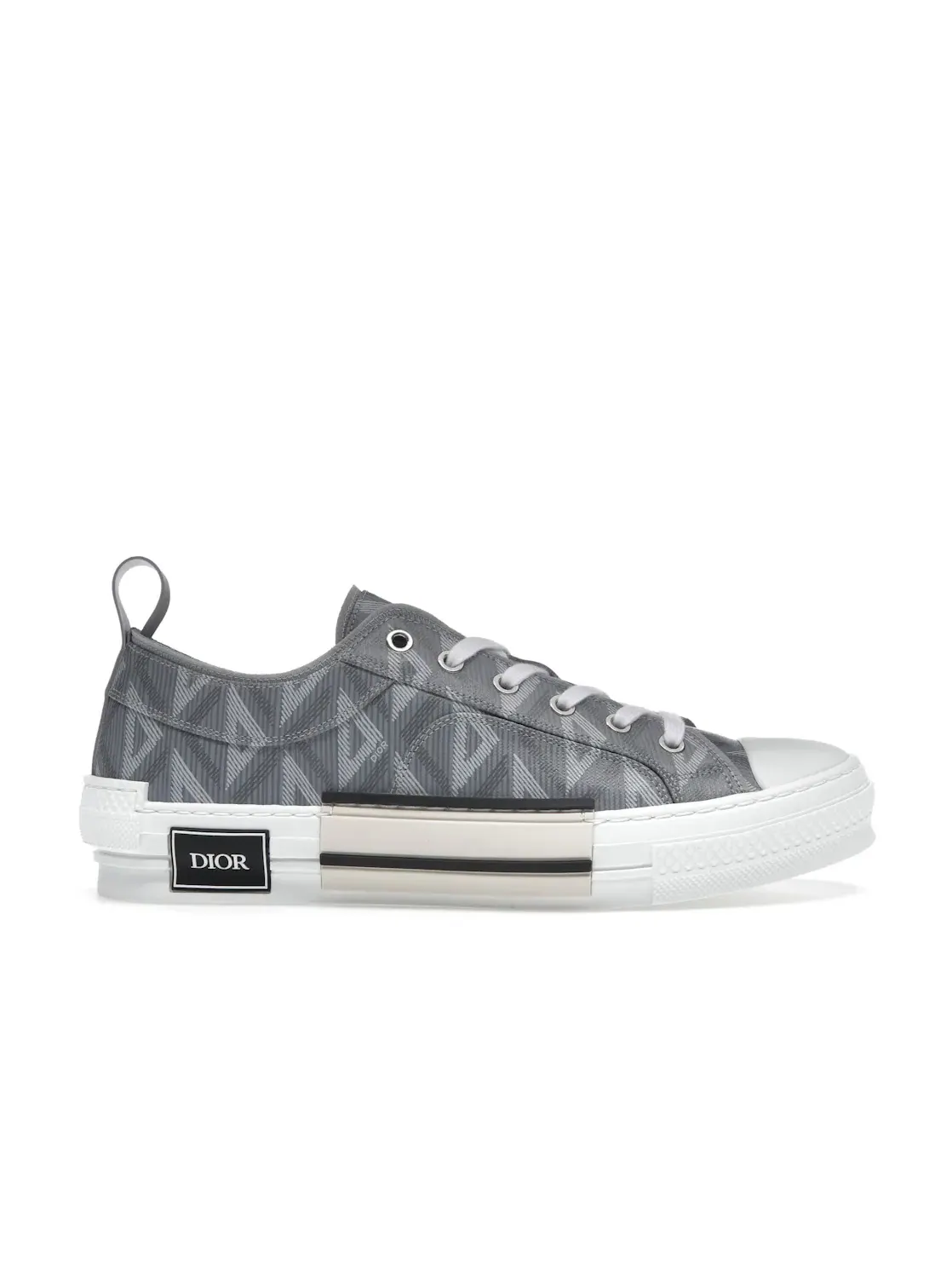 Мужские кроссовки с принтом Dior B23 Low Top Dior — изображение 1 из 4, серый/белый