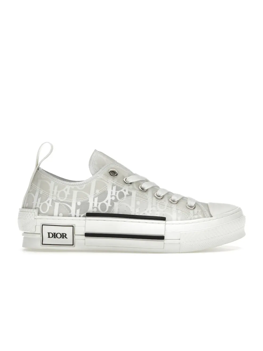 Мужские кроссовки с принтом Dior B23 Low Top Oblique Dior — изображение 1 из 4, белый