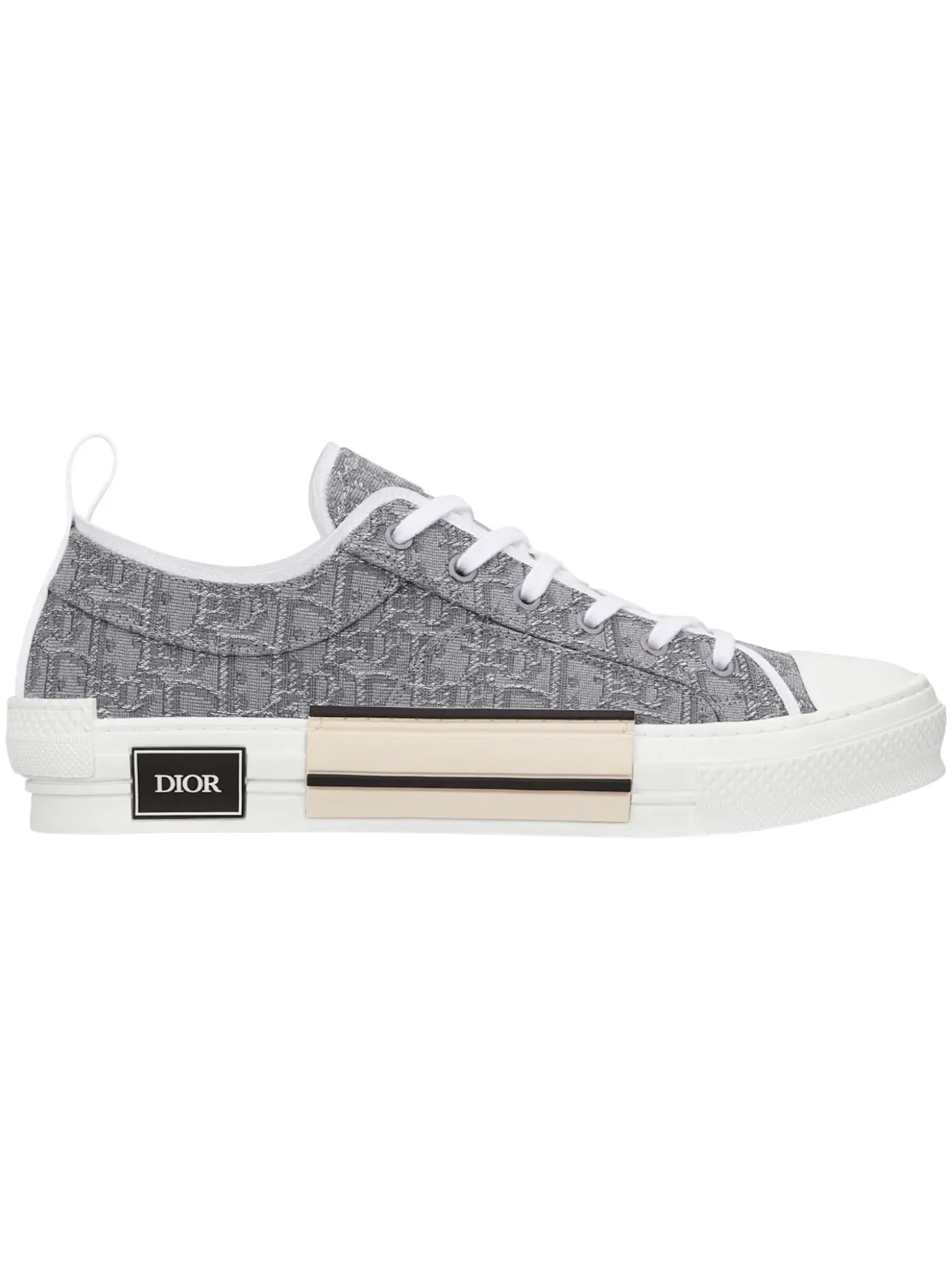 Мужские кроссовки с принтом Dior B23 Low Top Dior — изображение 1 из 1, металлик/белый