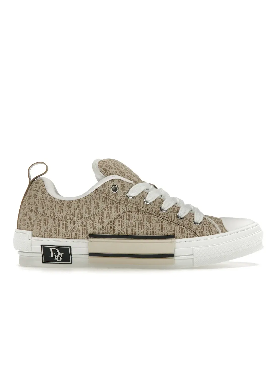 Мужские кеды из жаккарда Dior B23 Skater Low Top Dior — изображение 1 из 4, бежевый белый
