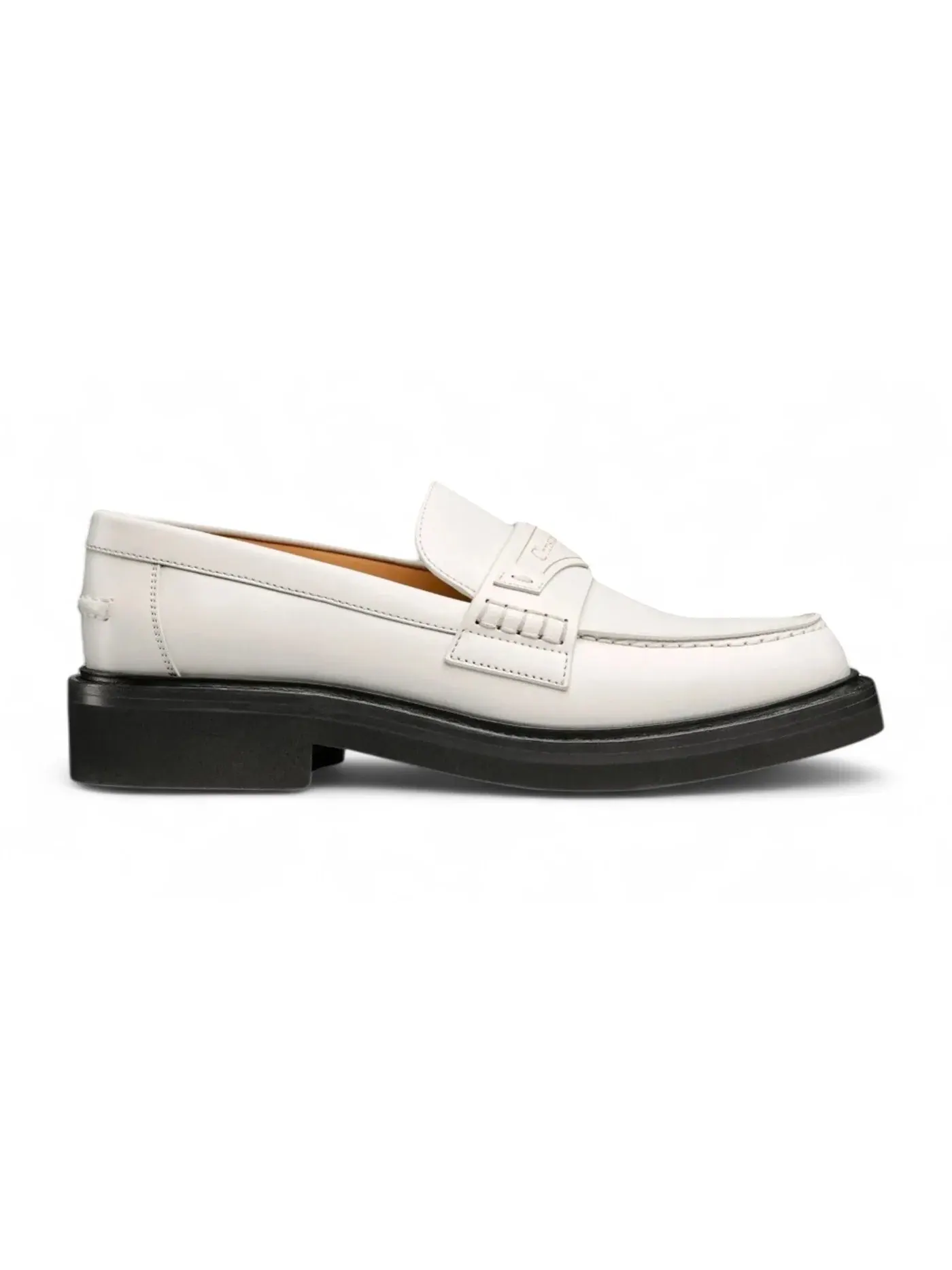Женские лоферы из телячьей кожи с тиснением Dior Boy Loafers Brushed Calfskin White Embossed Lambskin Dior