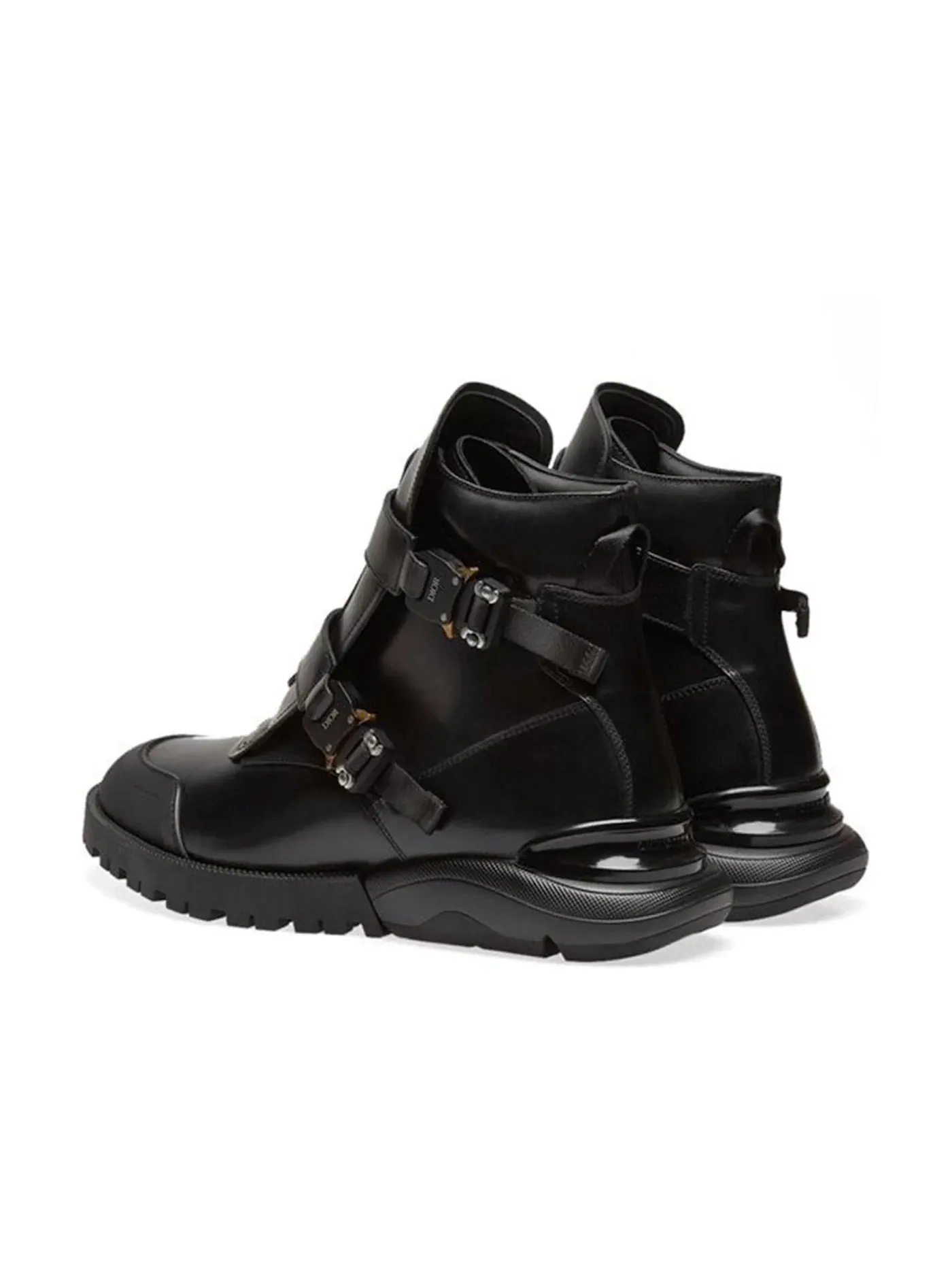 Мужские ботинки Dior Buckle Military Combat Boot — изображение 3 из 3, черный/черный