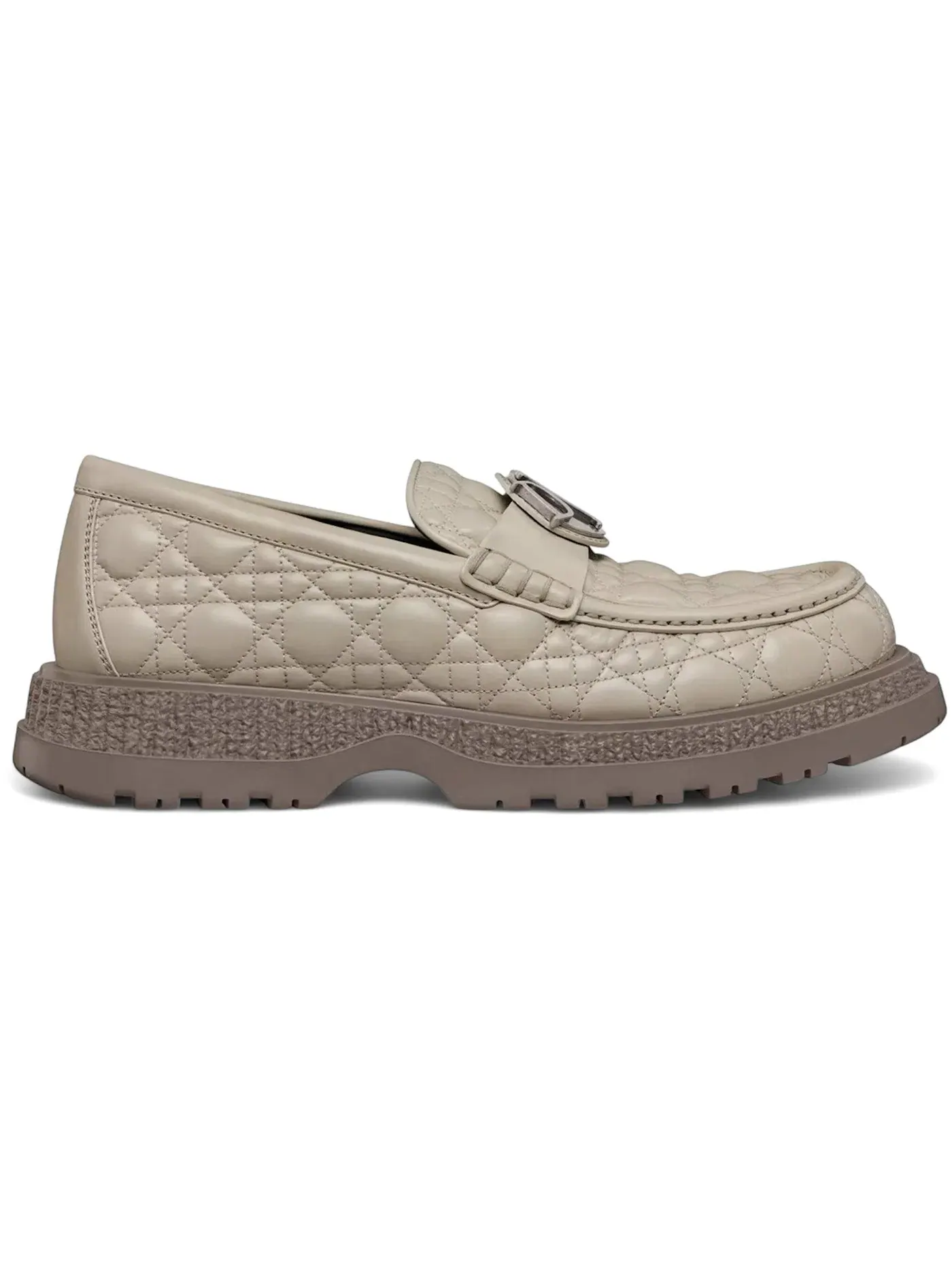 Мужские лоферы с перфорацией Dior Buffalo Loafer Cannage Leather Dior — изображение 1 из 1, темный бежевый