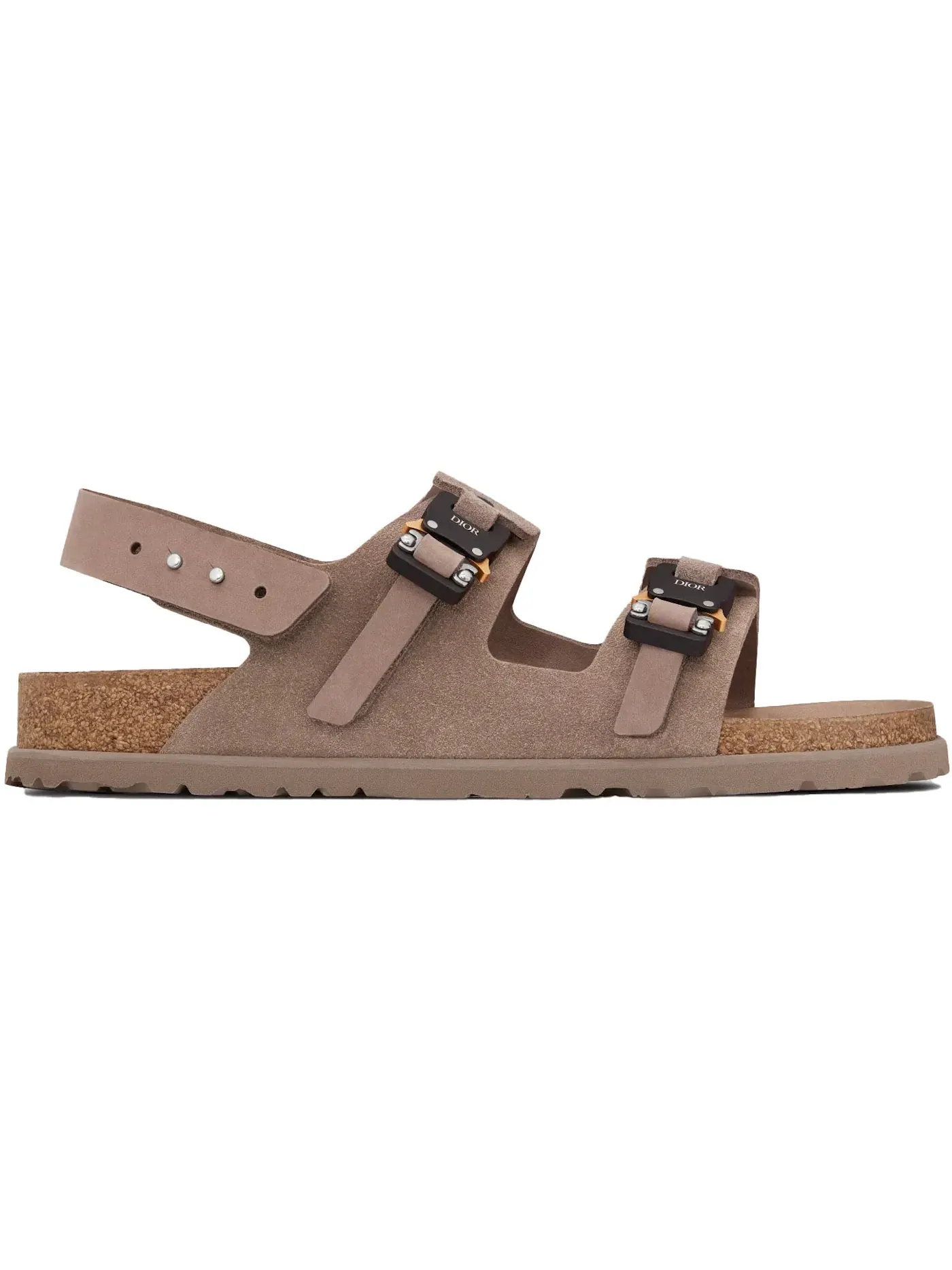 Мужская сандалия из нубука Dior By Birkenstock Milano Sandal Dior — изображение 1 из 1, коричневый