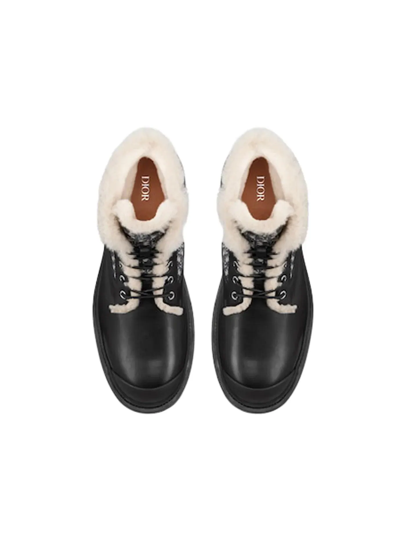 Мужские ботинки с узором Dior Explorer Ankle Boot Dior — изображение 4 из 4, черный/бежевый/черный