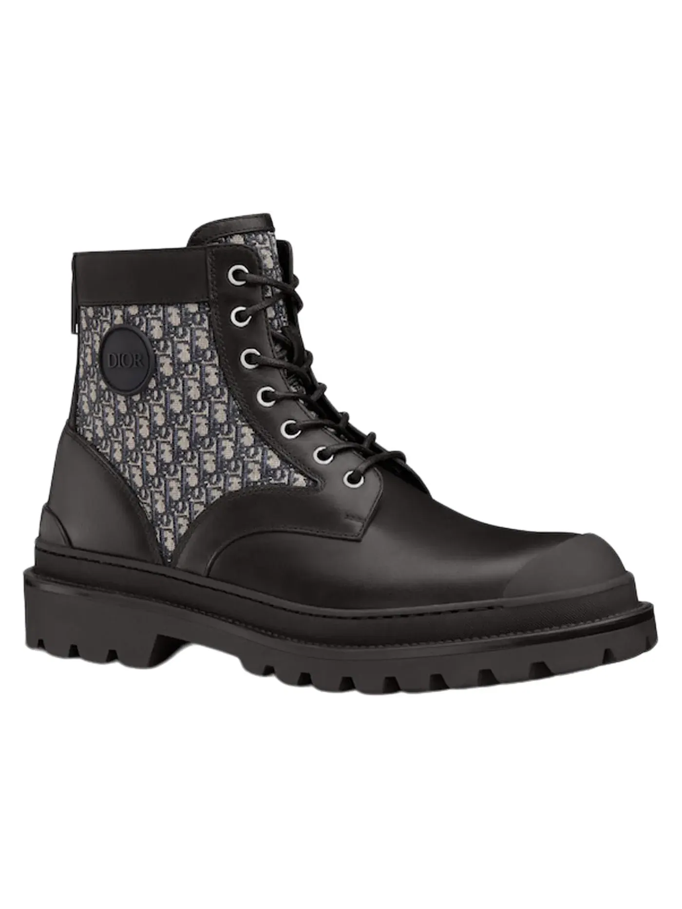 Мужские ботинки с принтом Dior Explorer Ankle Boot Dior — изображение 2 из 4, черный/бежевый/черный