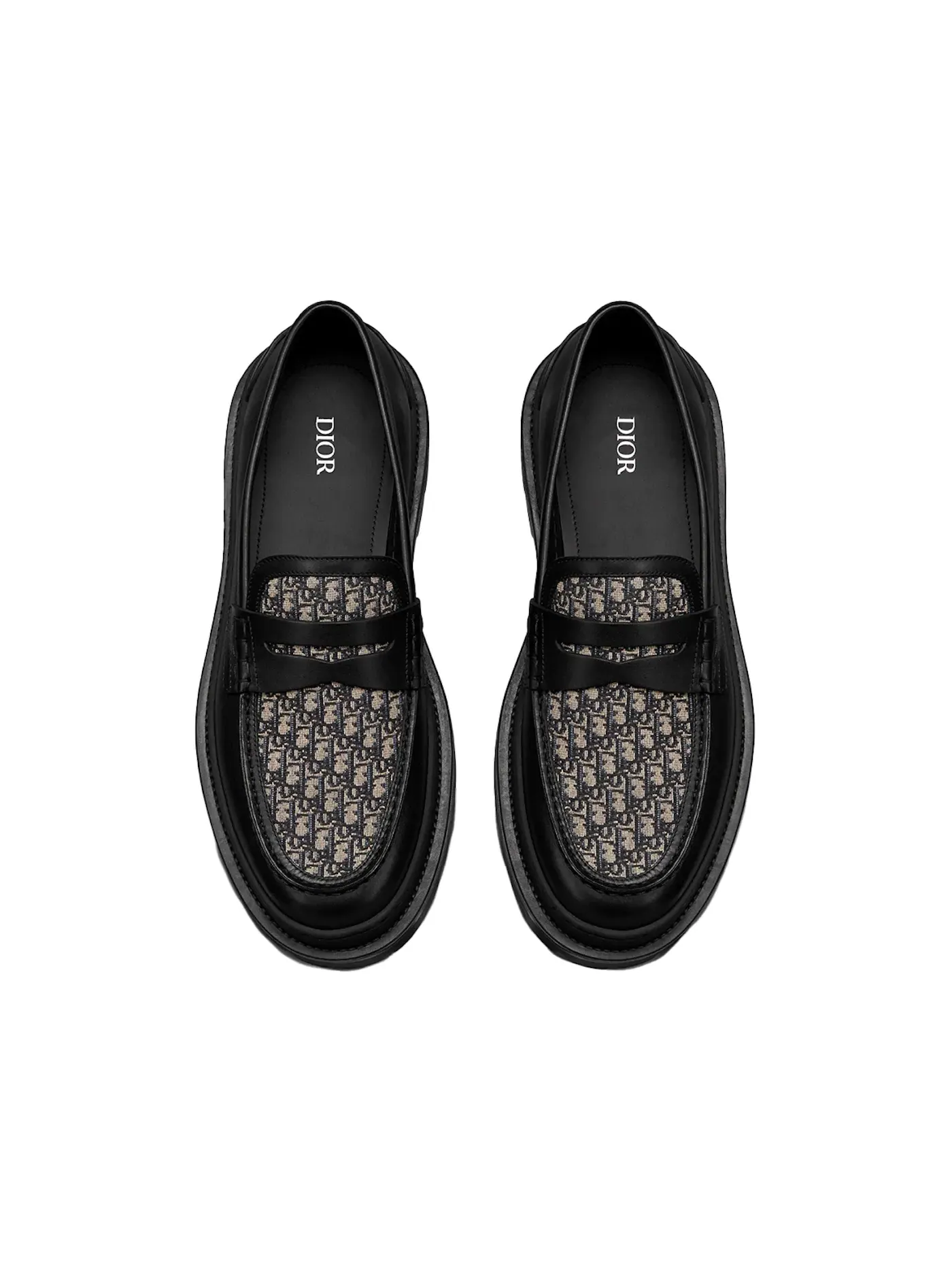 Мужские лоферы с принтом Dior Explorer Loafer Dior — изображение 4 из 4, черный/бежевый/черный