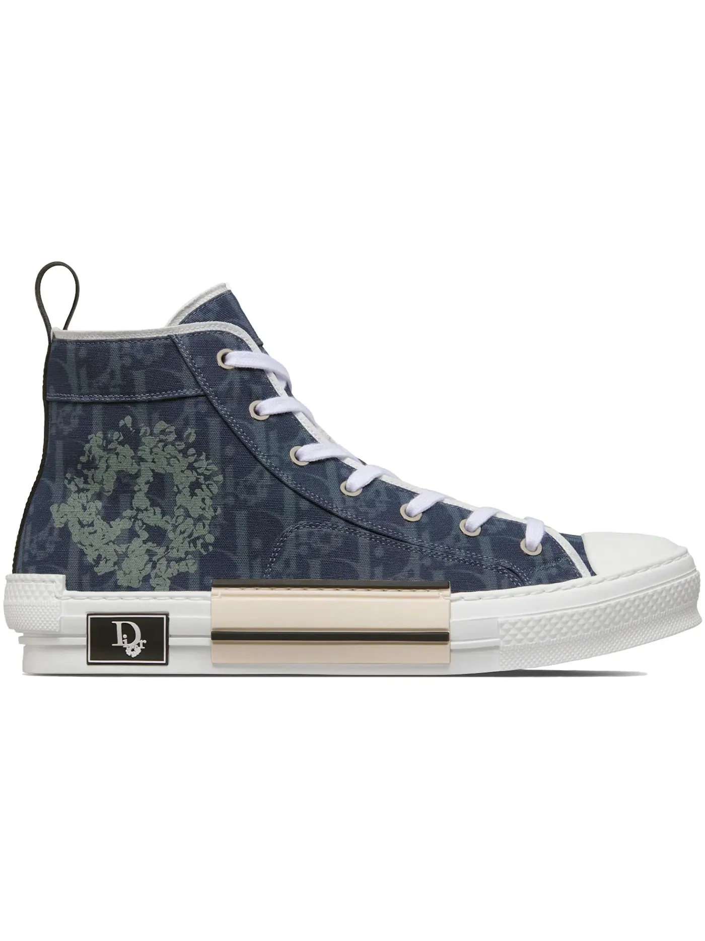 Мужские кроссовки высокие с принтом Dior Sneaker B23 High-Top Sneaker Dior — изображение 1 из 1, синий джинсовый синий