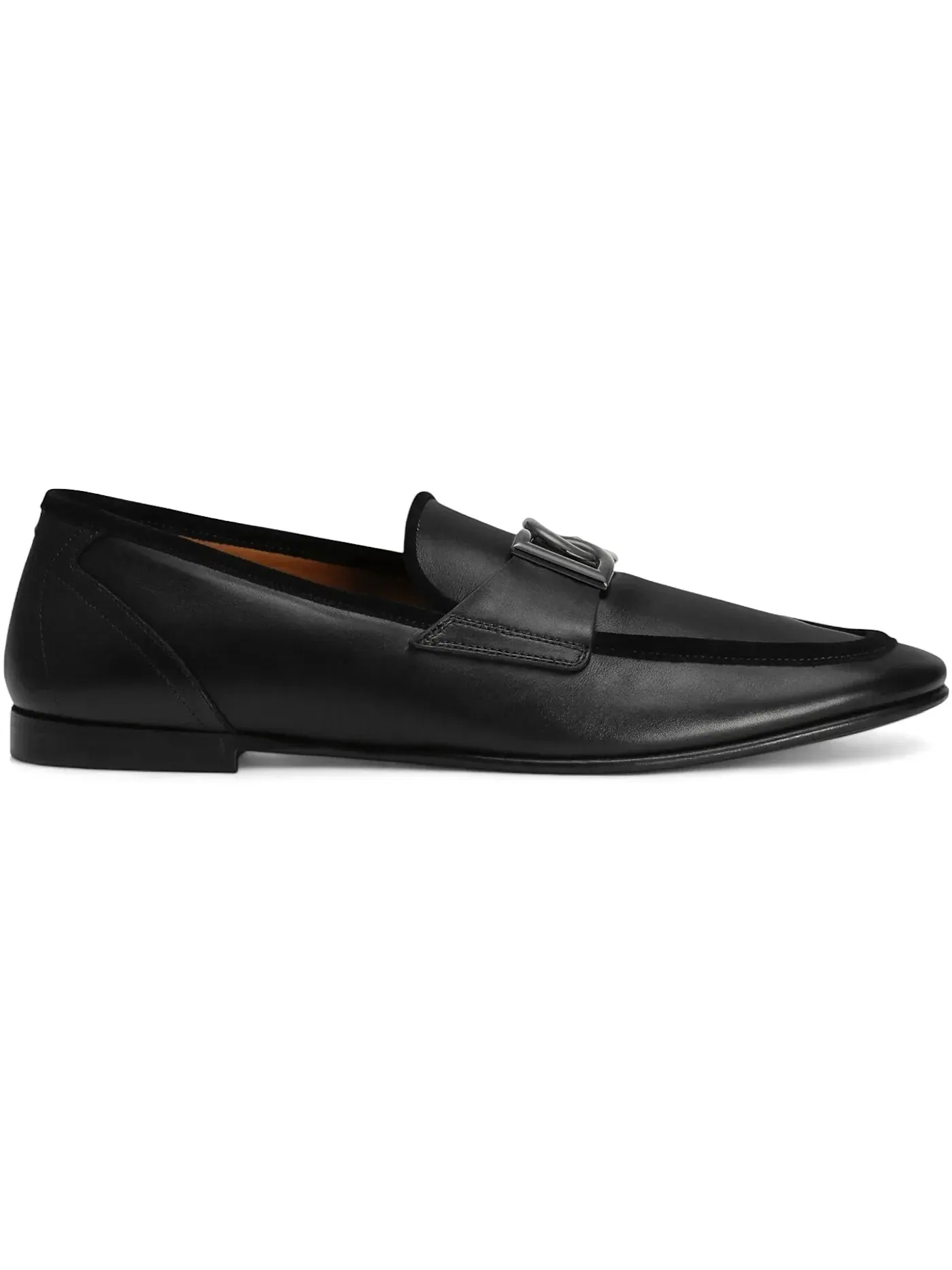 Мужские лоферы с логотипом Dolce & Gabbana Erice Logo Plaque Loafers