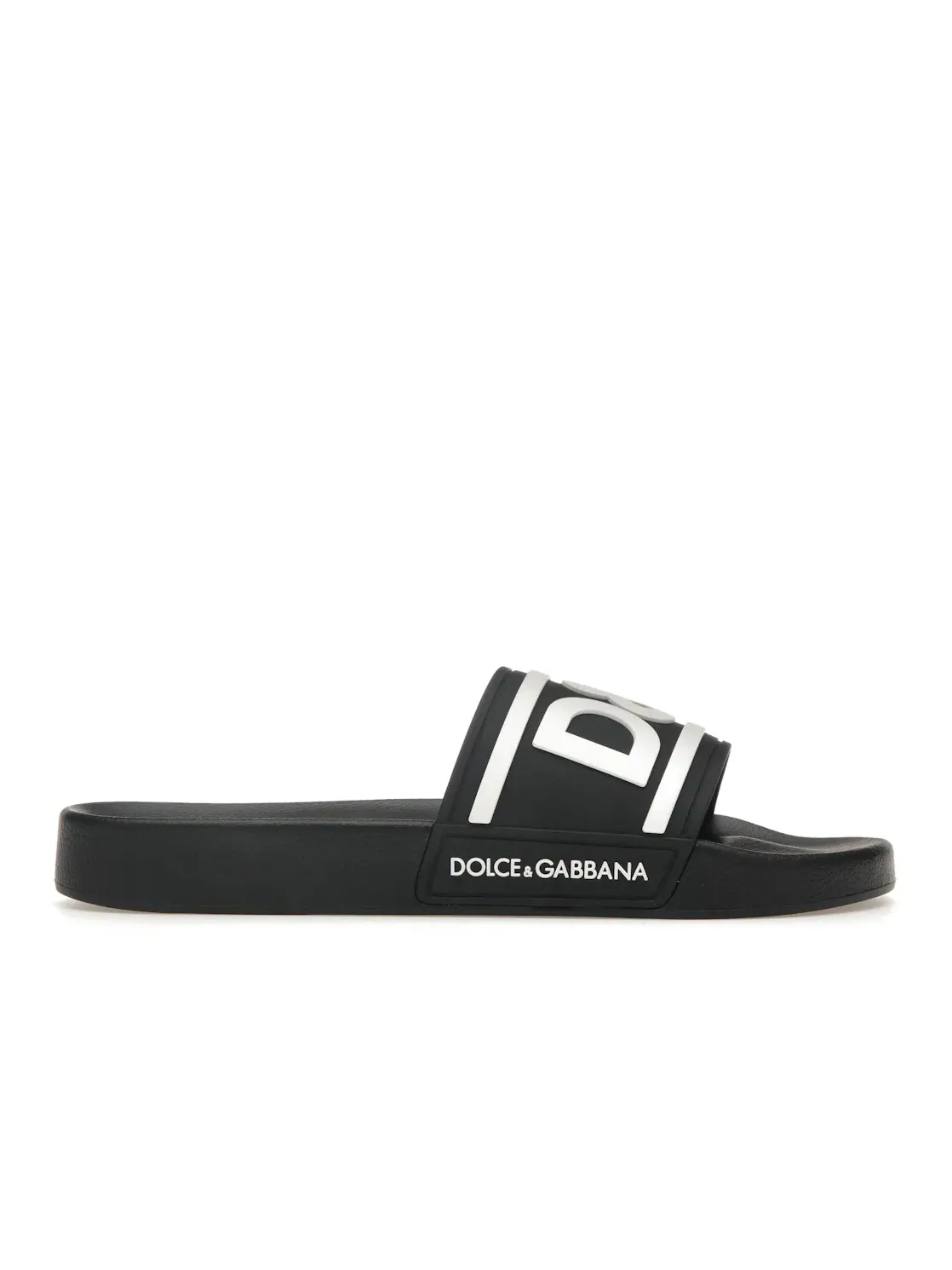 Мужские шлепанцы Dolce & Gabbana Beachwear Sliders — изображение 1 из 4, черный/белый