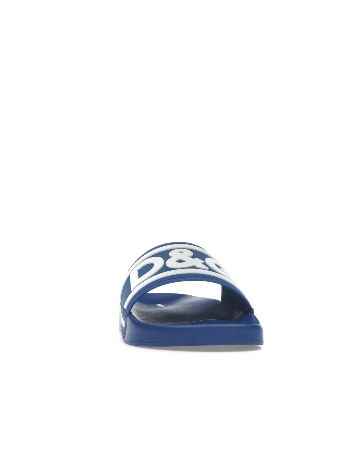 Мужские шлепанцы с логотипом Dolce & Gabbana Beachwear Sliders Dolce & Gabbana — изображение 2 из 4, синий/белый