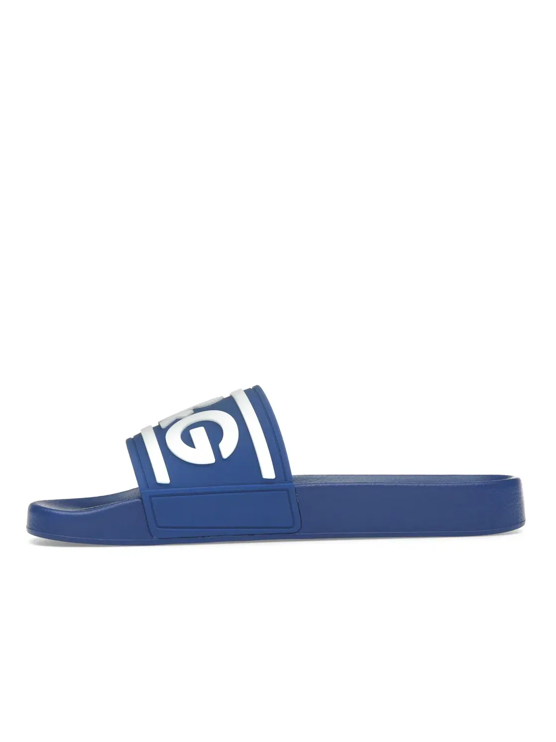 Мужские шлепанцы с логотипом Dolce & Gabbana Beachwear Sliders Dolce & Gabbana — изображение 3 из 4, синий/белый