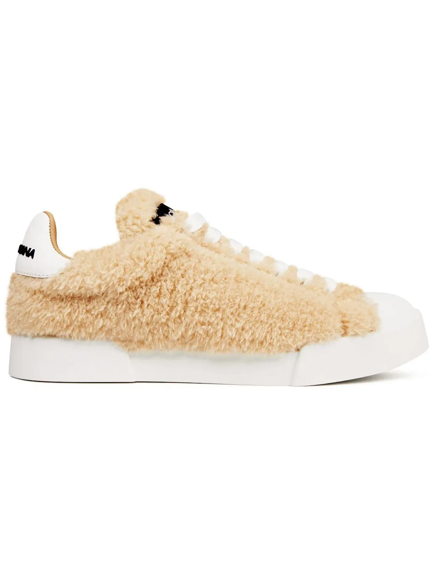 Женские кроссовки с искусственным мехом Portofino Faux-Fur Sneaker Dolce & Gabbana