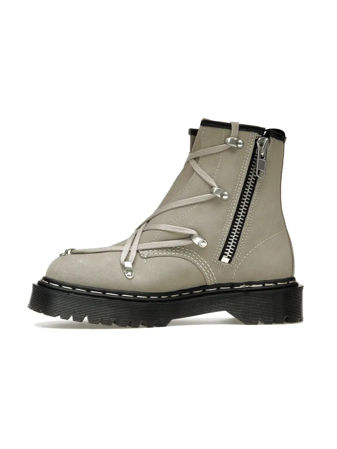 Ботинки мужские Dr. Martens 1460 Bex Suede Lace Up Boot, замшевые — изображение 3 из 4, светлый/черный