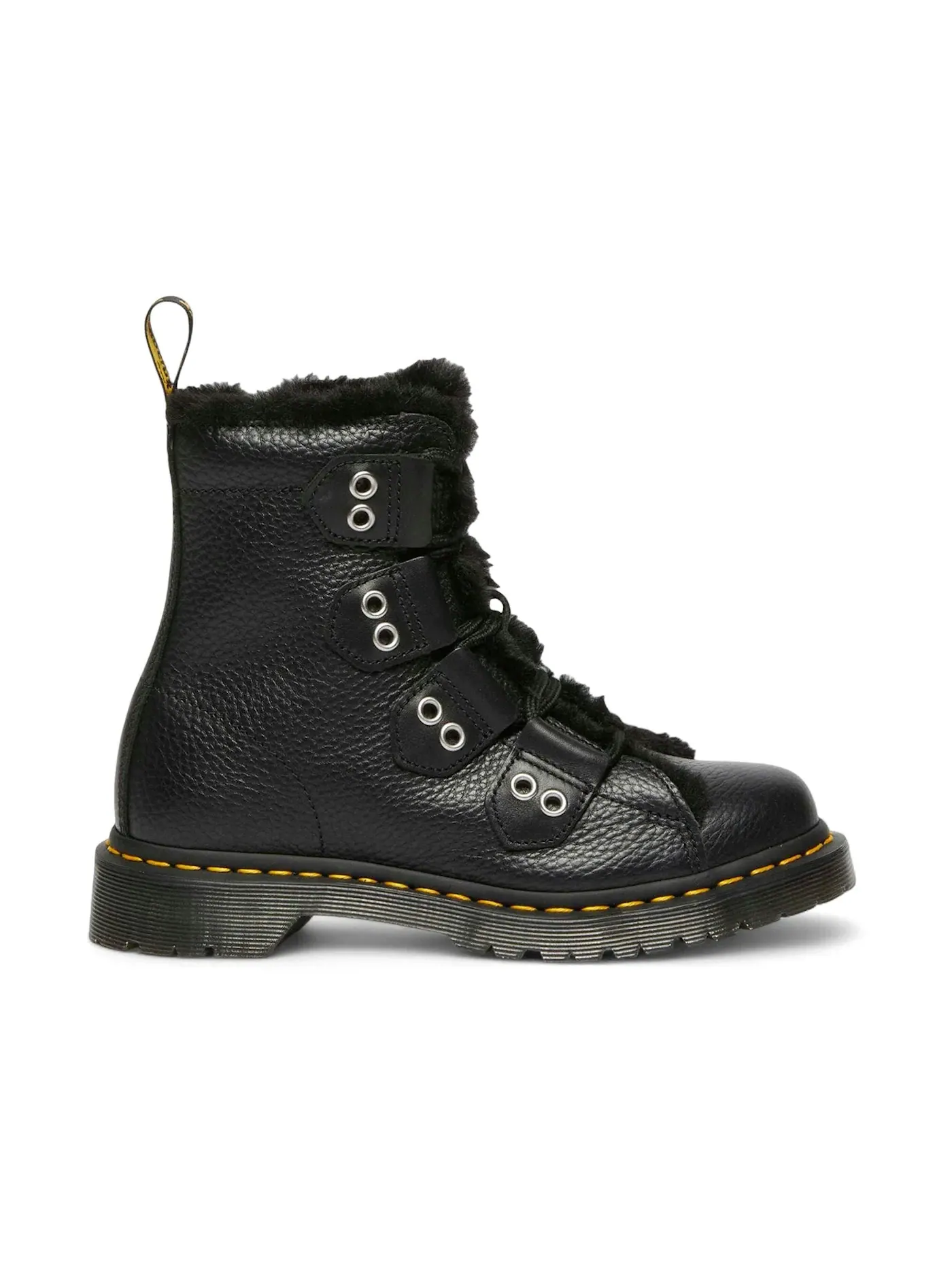 Ботинки женские Dr. Martens 1460 с искусственным мехом — изображение 1 из 1, черный