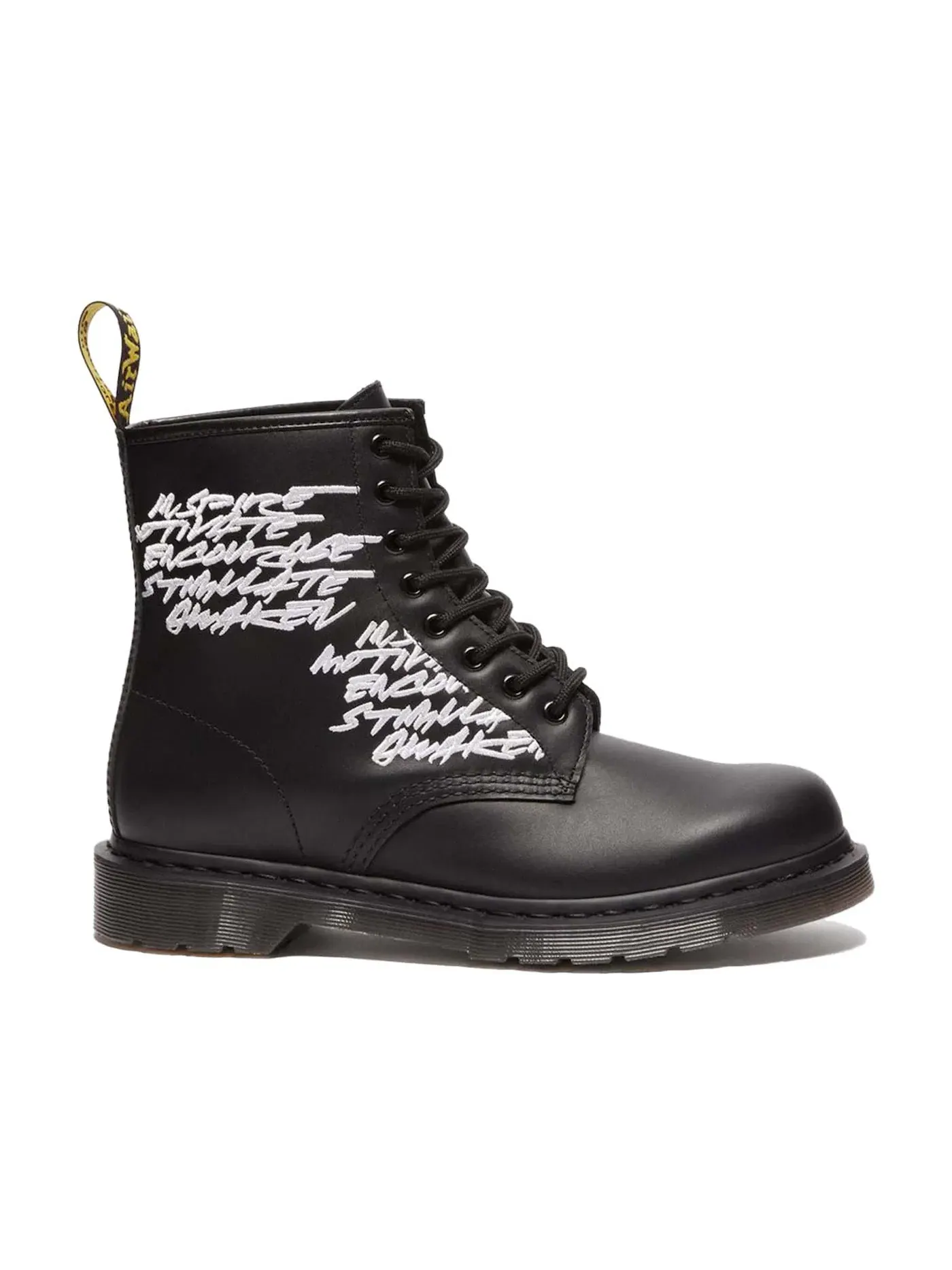 Ботинки унисекс Dr. Martens 1460 с вышивкой Futura Laboratories, кожа Nappa — изображение 1 из 1, черный