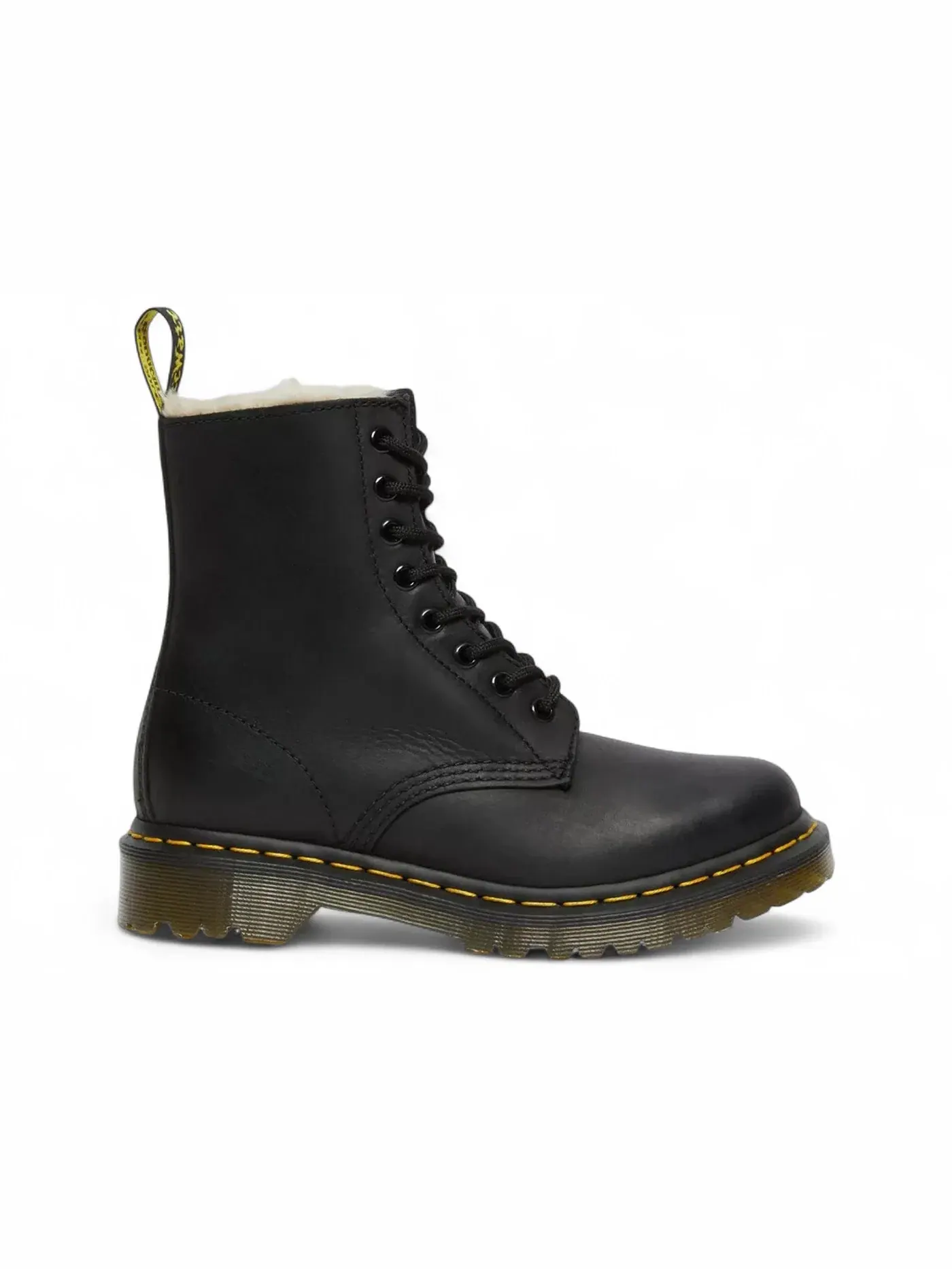 Ботинки Dr. Martens 1460 Serena Burnished Wyoming с меховой подкладкой — изображение 1 из 1, черный
