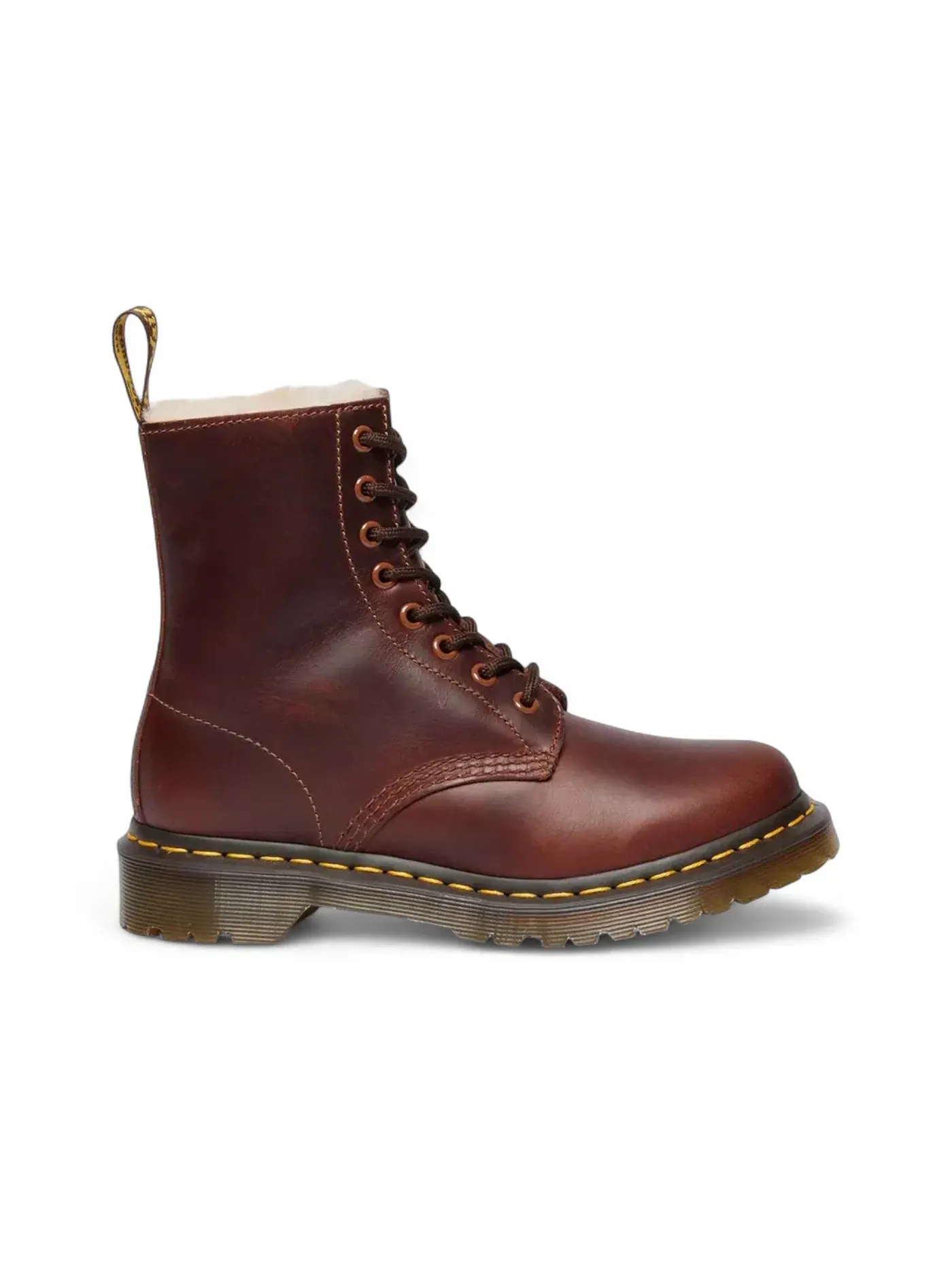 Ботинки женские Dr. Martens 1460 Serena Orleans, с искусственным мехом — изображение 1 из 1, коричневый
