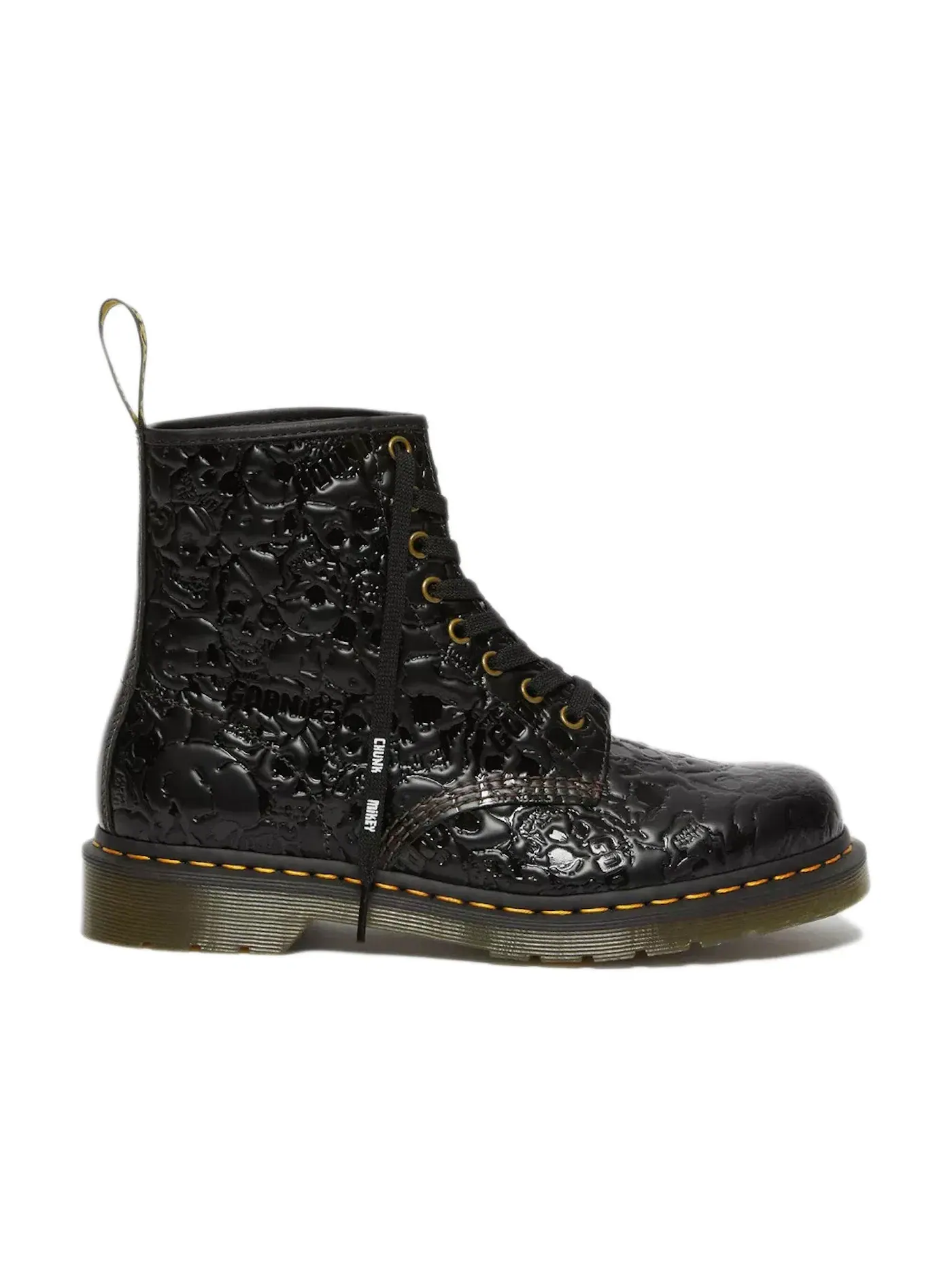 Ботинки Dr. Martens 1460 WB Emboss Leather Lace Up Boot, тисненая кожа — изображение 1 из 1, черный
