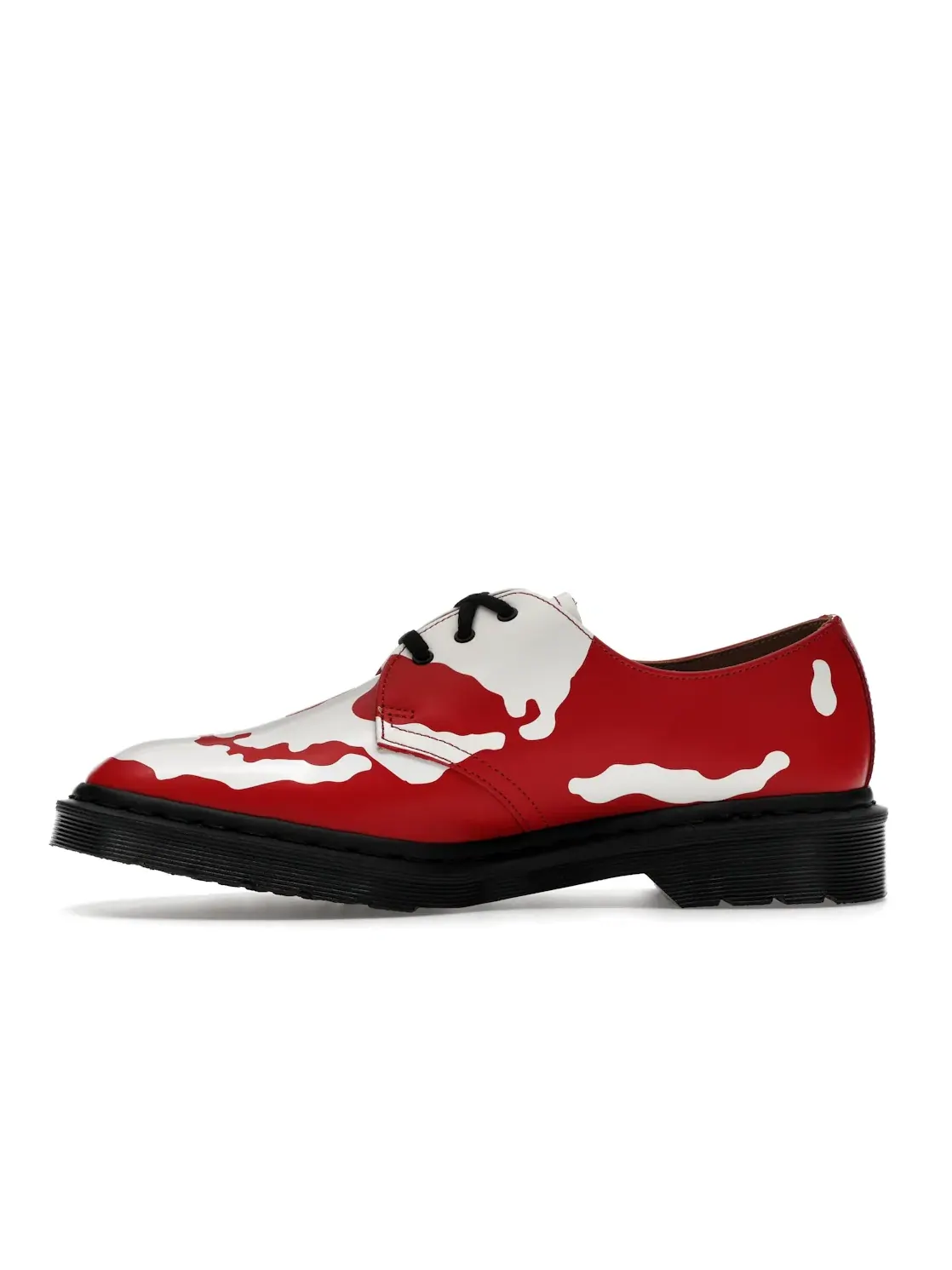 Оксфорды мужские Dr. Martens 1461 3-Eye Shoe, с принтом Supreme Skull — изображение 3 из 4, красный/белый