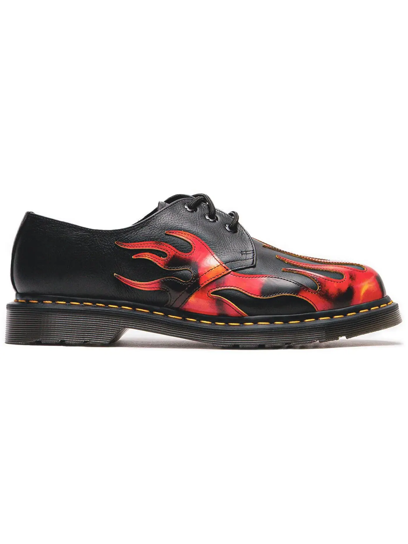 Оксфорды мужские Dr. Martens 1461 Leather Oxford, с принтом пламени — изображение 1 из 1, красный