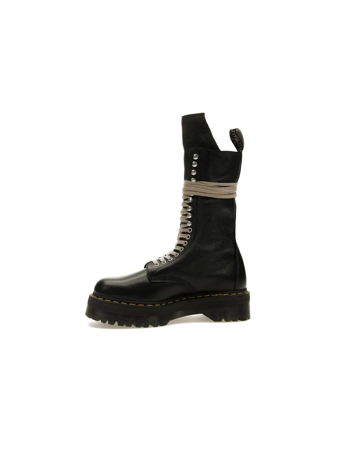 Ботинки Dr. Martens 1918 Quad Leather Sole Calf Length Boot, черные, на кожаной подошве — изображение 3 из 4