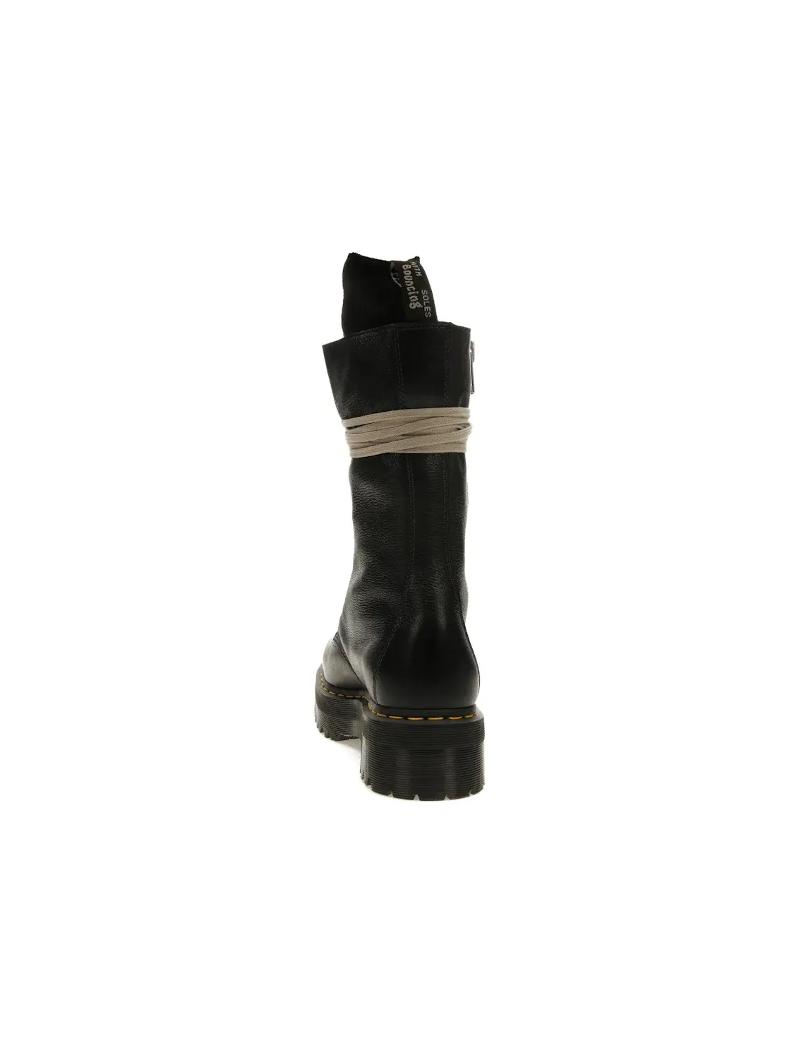 Ботинки Dr. Martens 1918 Quad Leather Sole Calf Length Boot, черные, на кожаной подошве — изображение 4 из 4