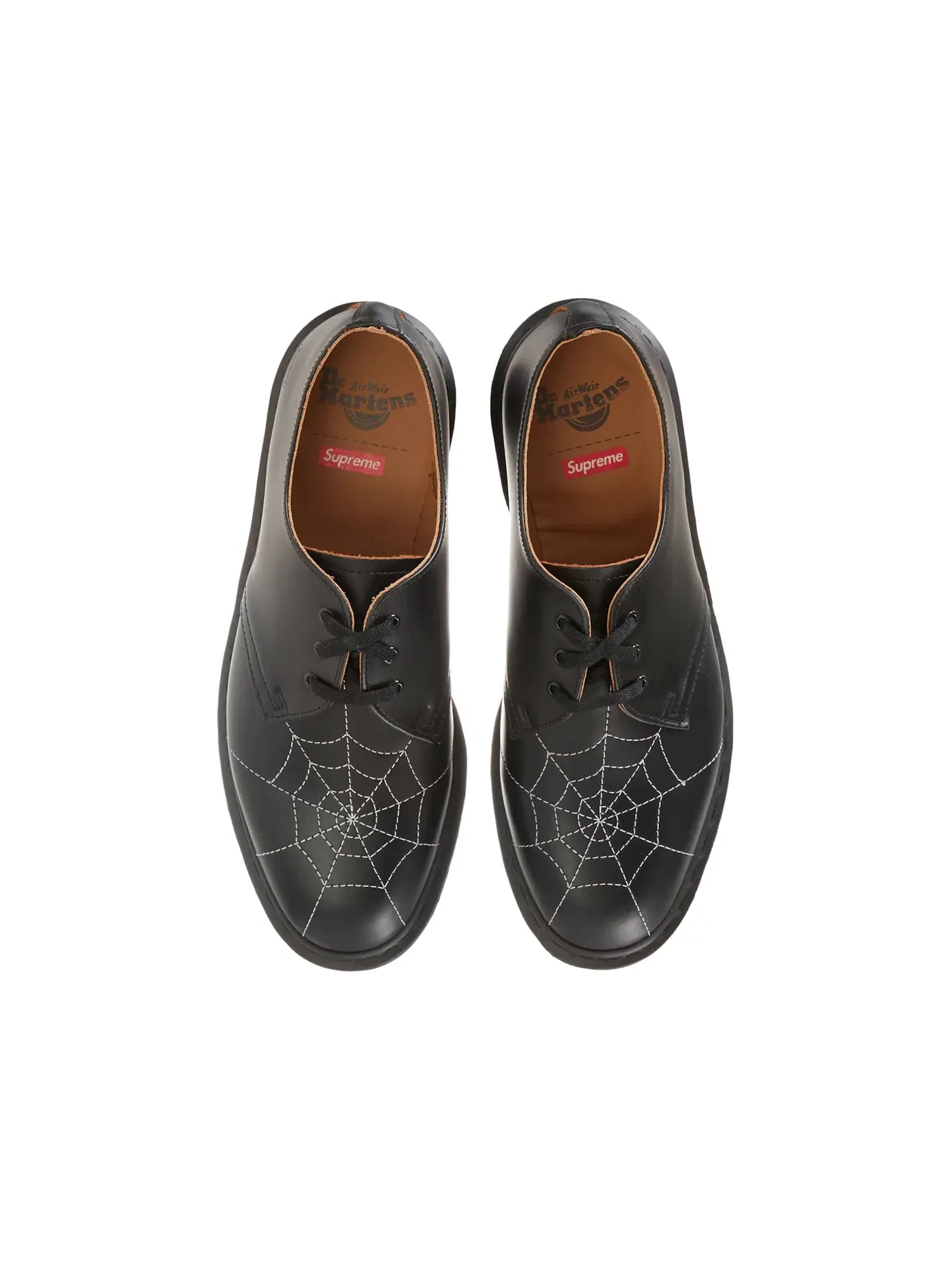 Оксфорды мужские Dr. Martens 3-Eye с паутинным принтом — изображение 2 из 3, черный/черный
