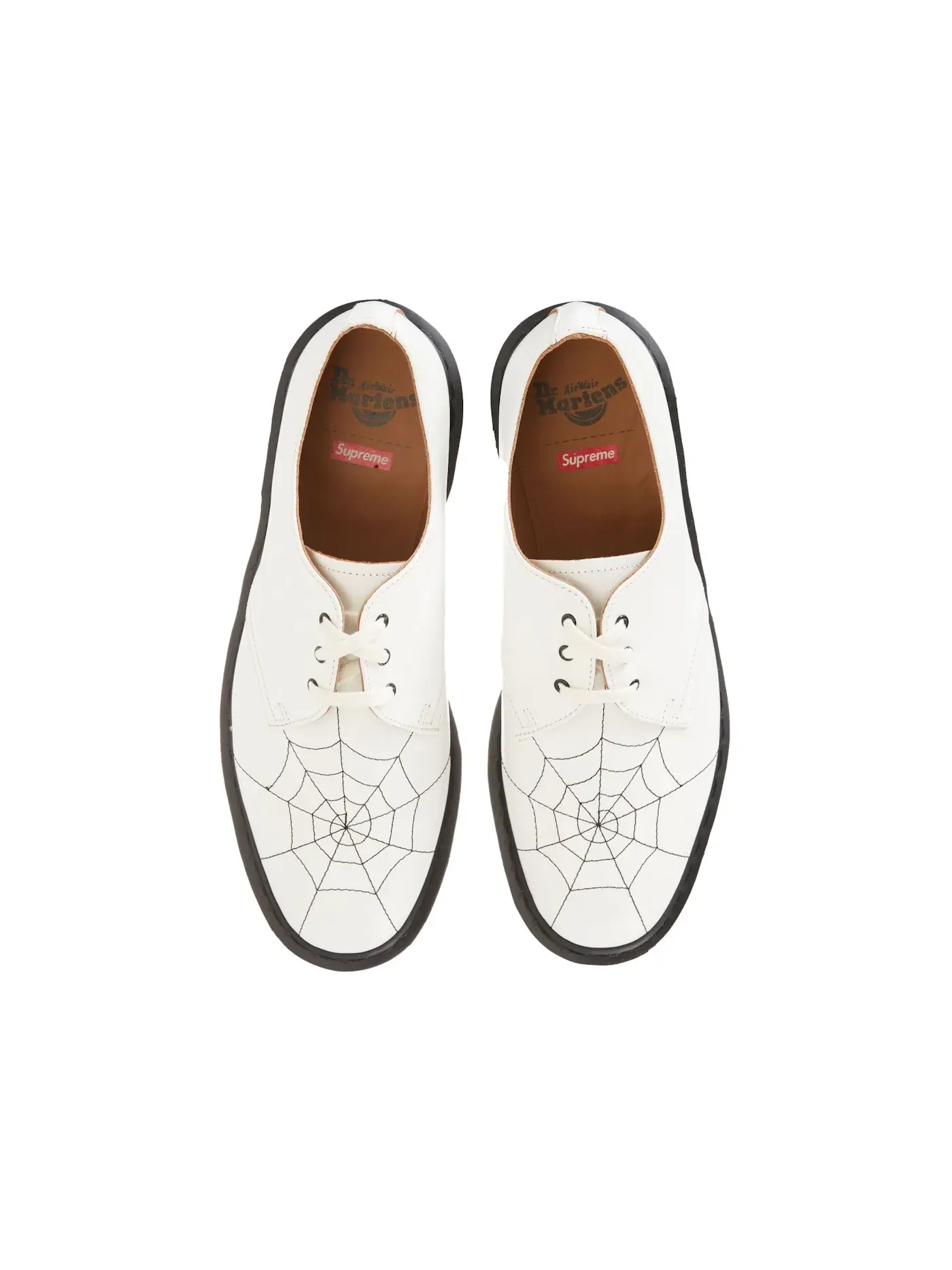 Оксфорды мужские Dr. Martens 3-Eye с принтом паутины — изображение 2 из 3, белый/черный
