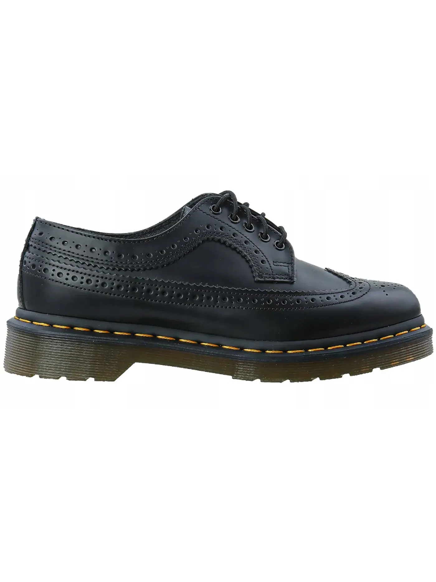 Оксфорды мужские Dr. Martens 3989 Yellow Stitch Smooth Leather Brogue — изображение 1 из 1, черный