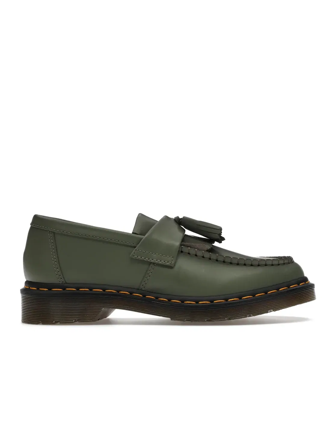 Лоферы мужские Dr. Martens Adrian Tassel Loafer, с кисточками — изображение 1 из 4, хаки зеленый