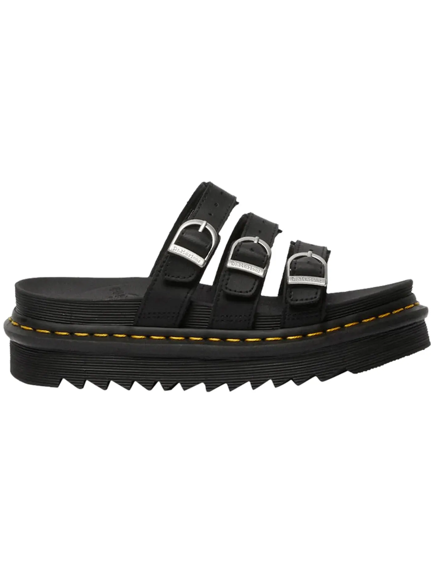 Женские сандалии-слайды кожаные Dr. Martens Blaire Leather Slide — изображение 1 из 1, черный/черный