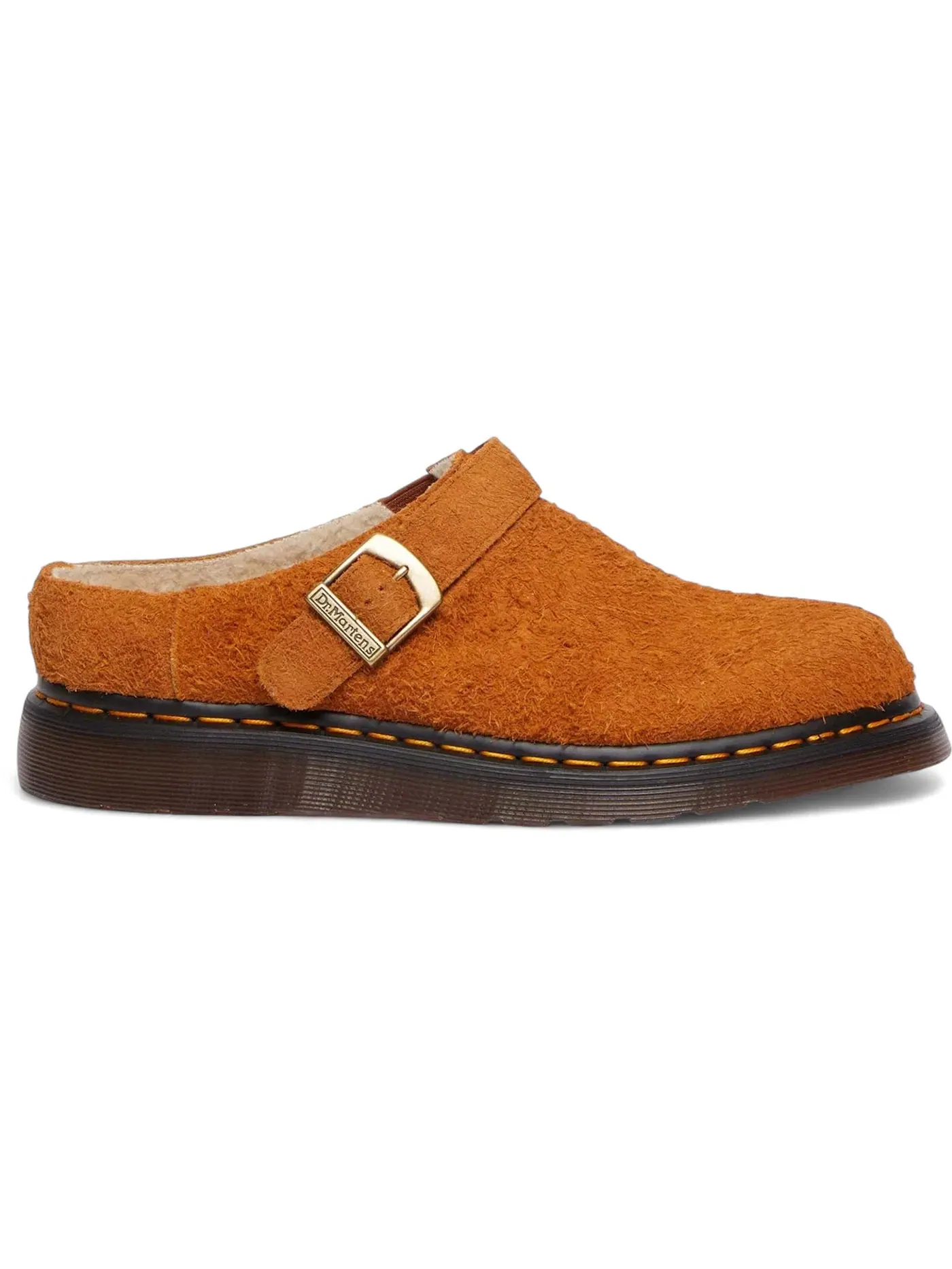 Мюли мужские Dr. Martens Isham, с искусственным каракулем — изображение 1 из 1, коричневый