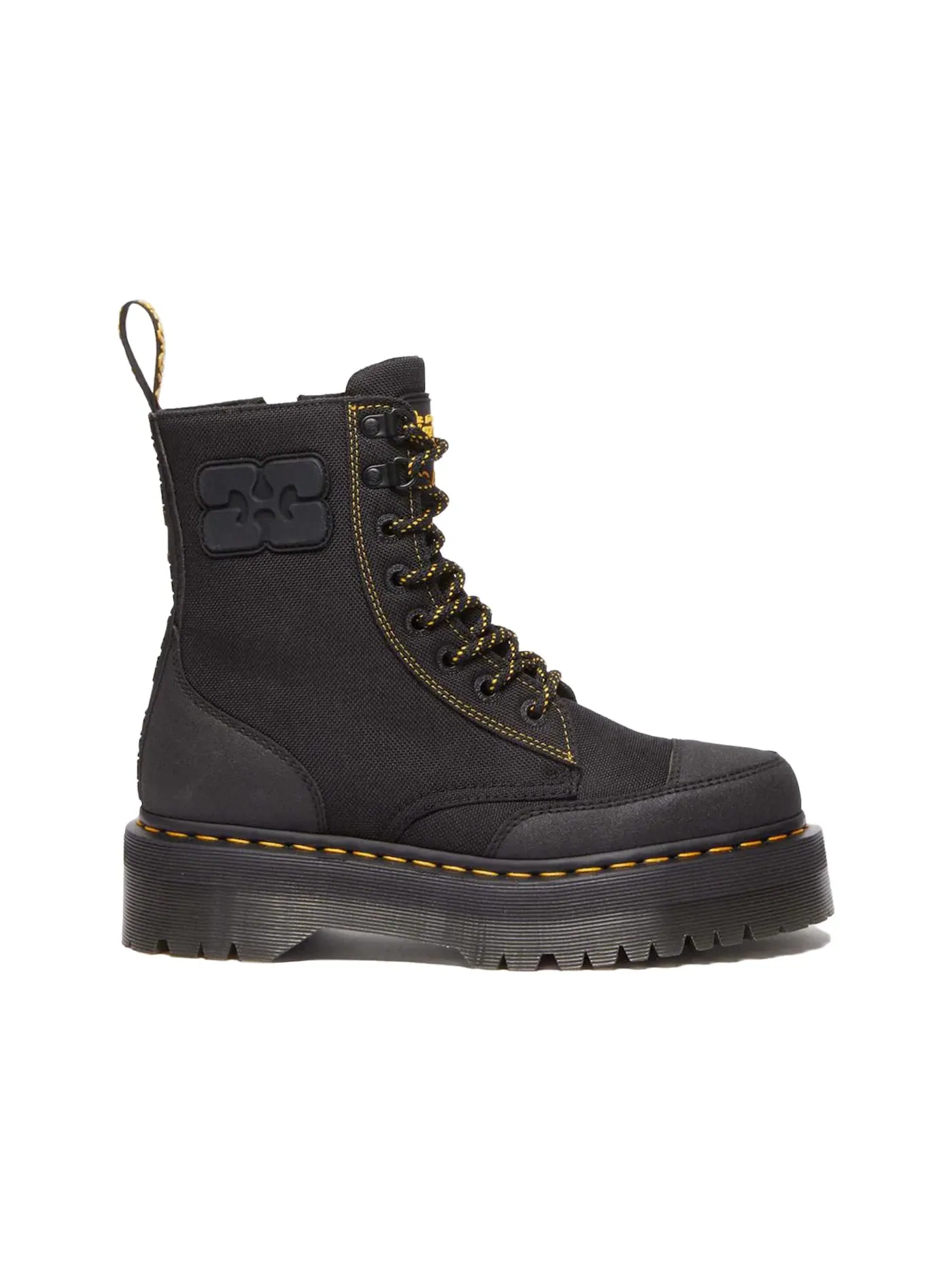 Ботинки мужские Dr. Martens Jadon Nylon Platform Boots на платформе, нейлон с кожаными вставками — изображение 1 из 2, черный