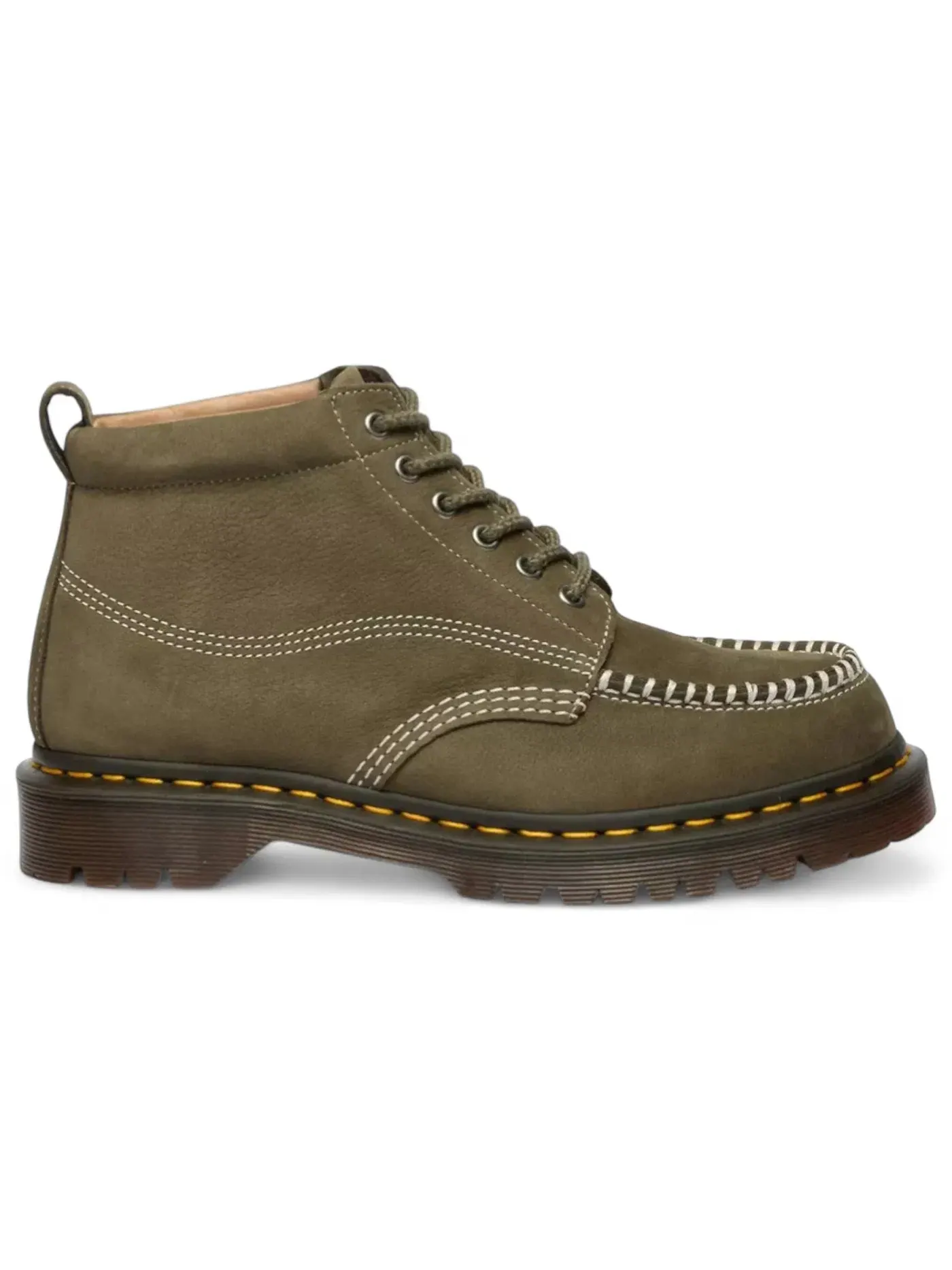 Ботинки мужские Dr. Martens Lowell Chukka, Moc Toe, водоотталкивающие, оливковый нубук — изображение 1 из 1