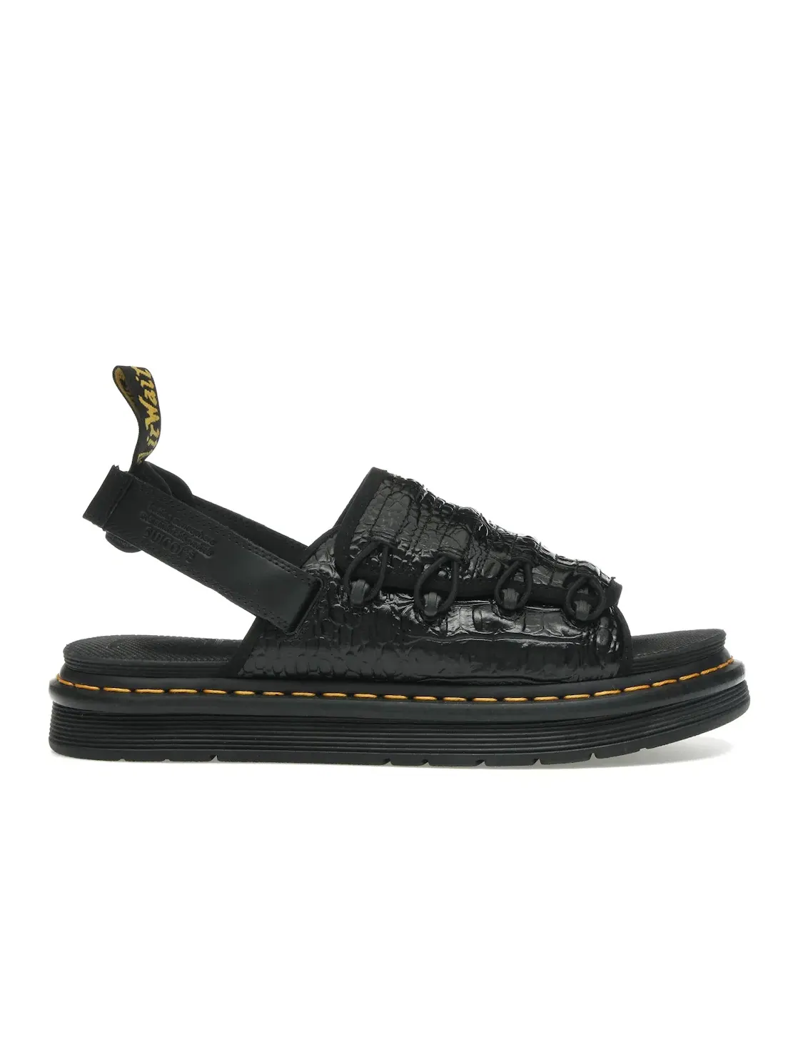 Сандалии мужские Dr. Martens MURA, с тиснением под крокодила — изображение 1 из 4, черный