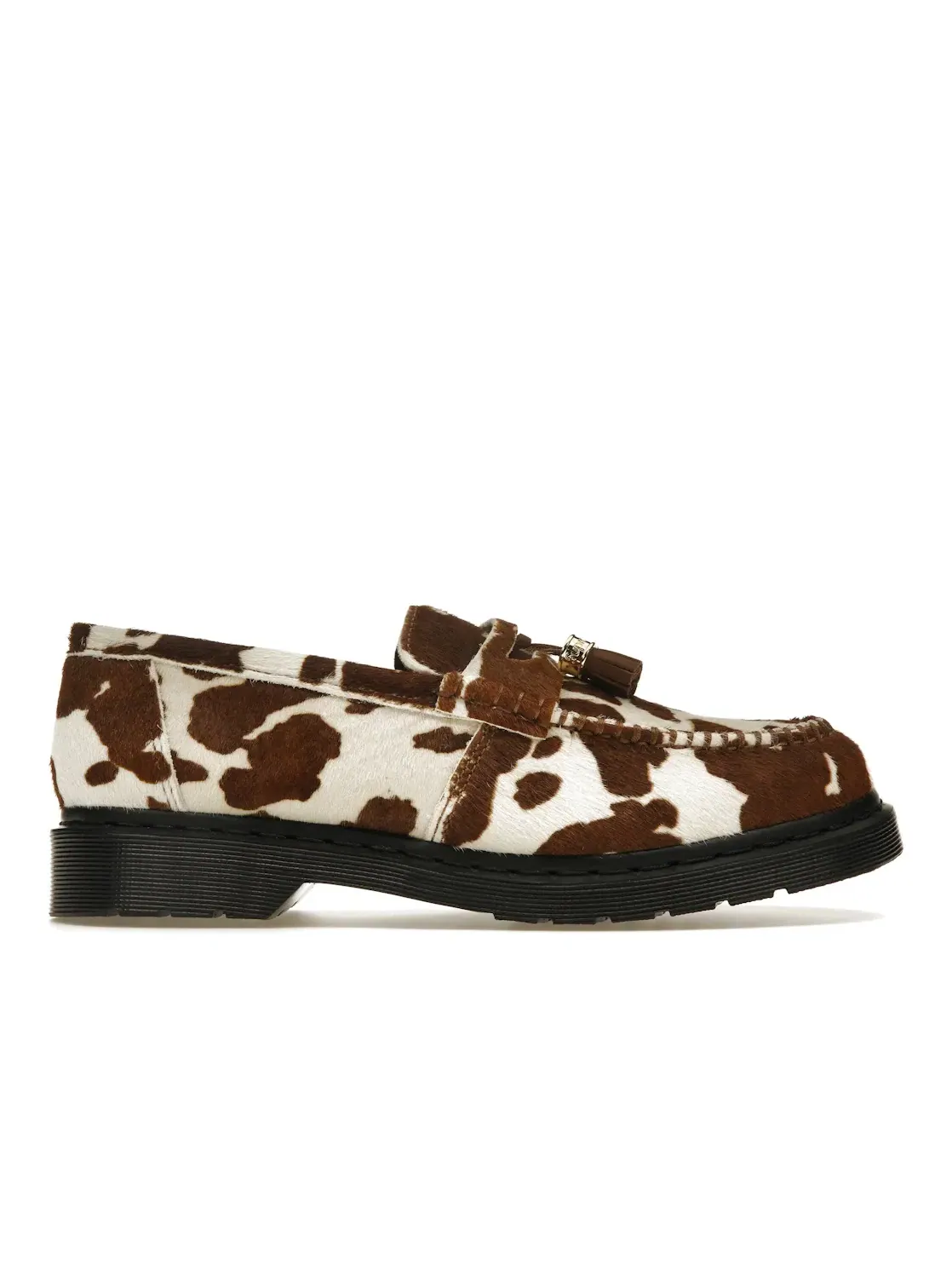 Лоферы мужские Dr. Martens Penton Tassel Loafer с кисточками, кожаные с принтом — изображение 1 из 4, кремовый/бежевый/черный