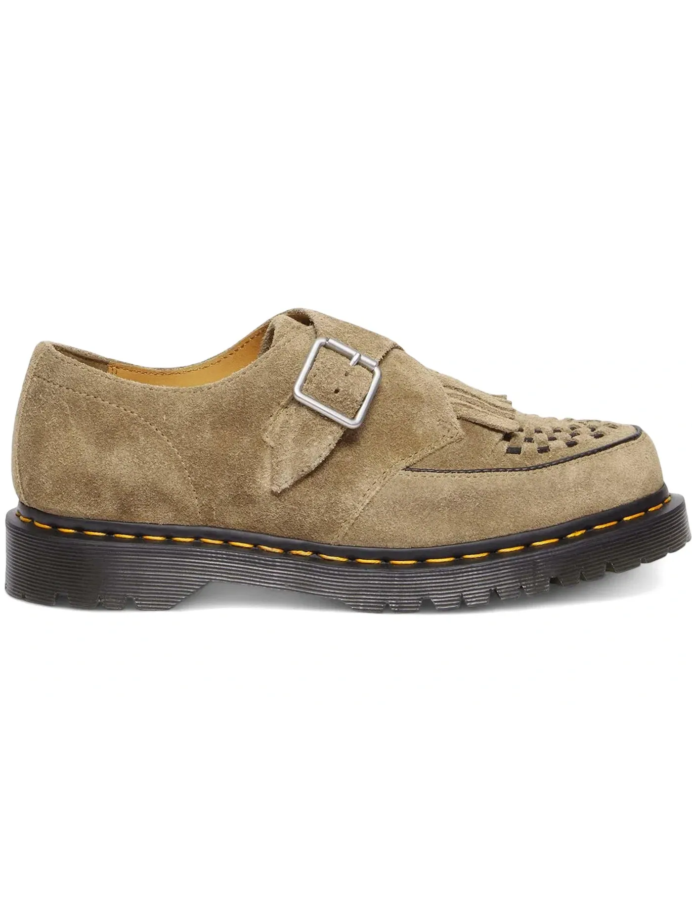 Лоферы мужские Dr. Martens Ramsey Kiltie Buckle Creepers, с бахромой и пряжкой — изображение 1 из 1, бежевый