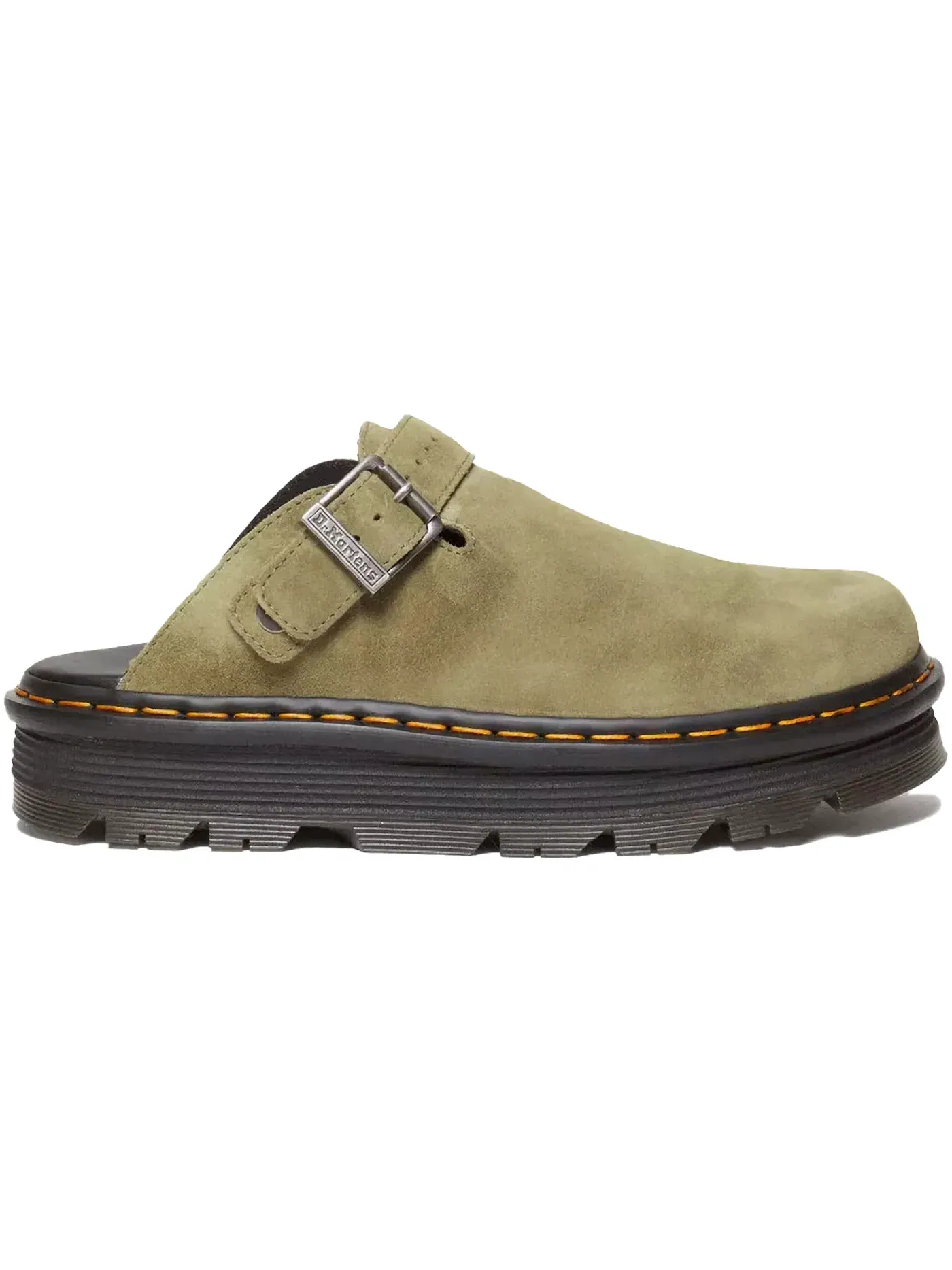 Сабо-мюли Dr. Martens Zebzag Suede Slingback Platform — изображение 1 из 1, оливковый