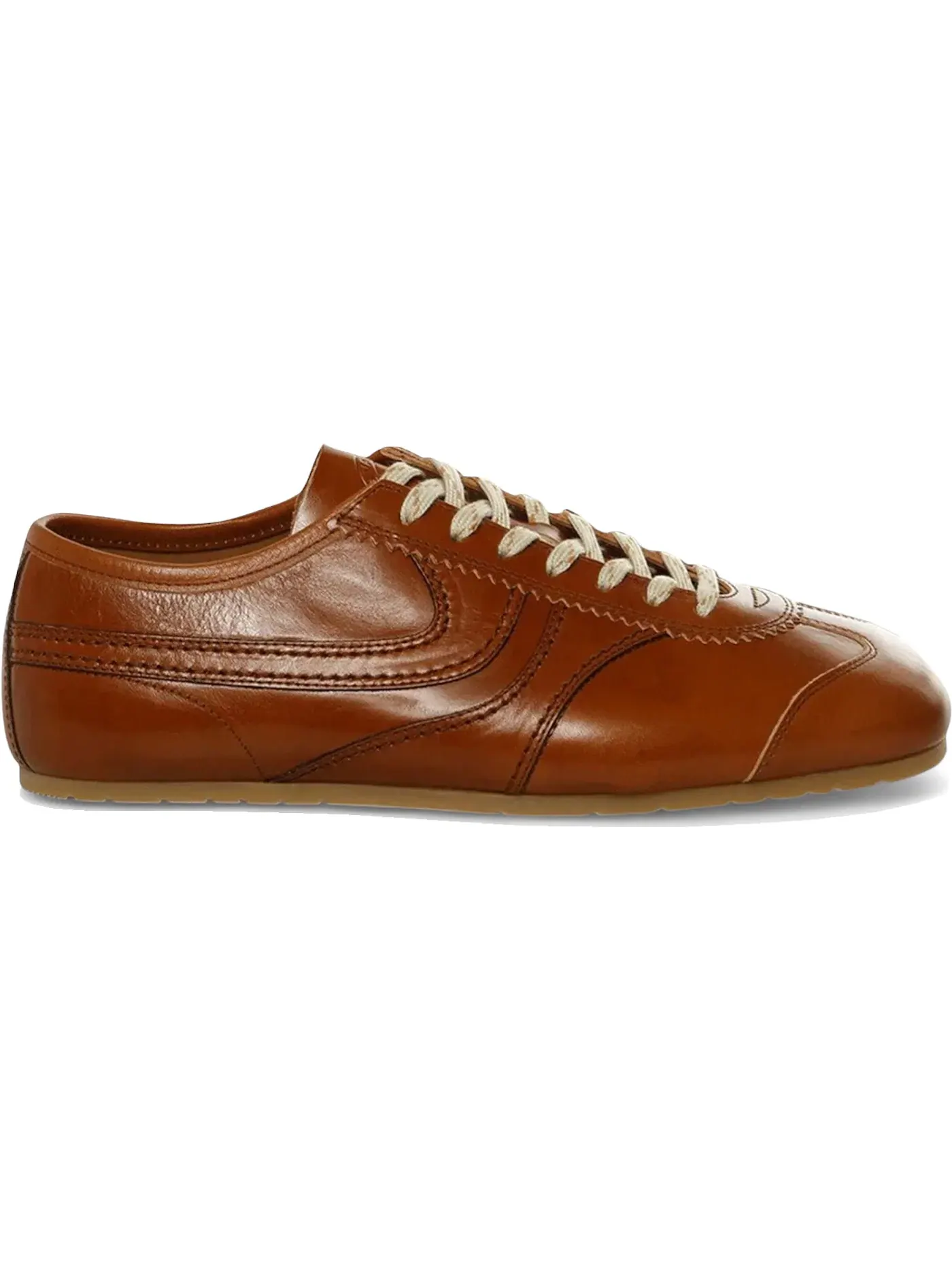 Мужские кеды из телячьей кожи Dries Van Noten Calf Leather Sneakers — изображение 1 из 1, коричневый