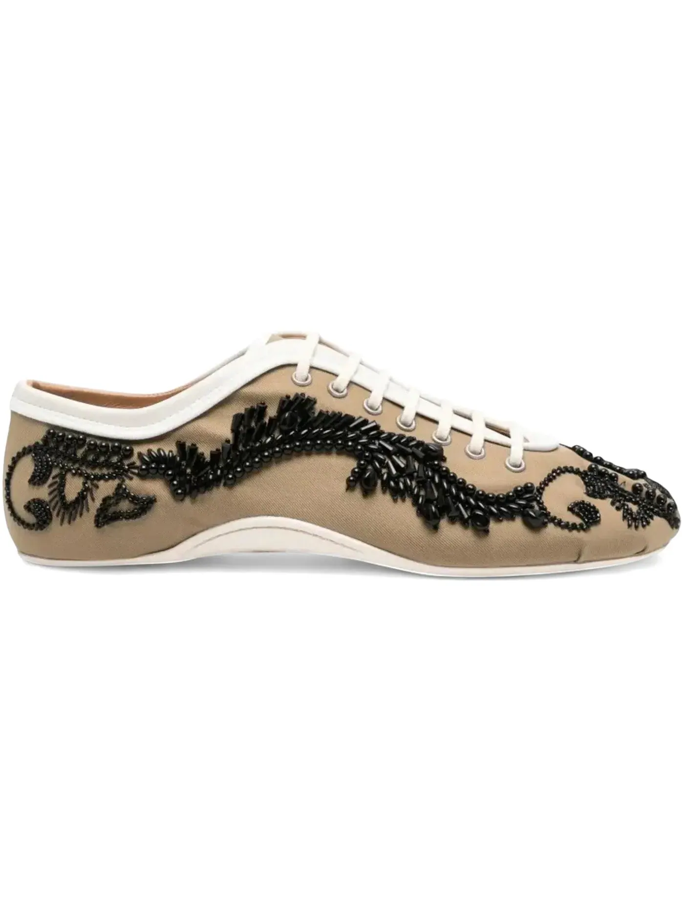 Женские кеды из твила микро-песок Dries Van Noten — изображение 1 из 1, верблюжий
