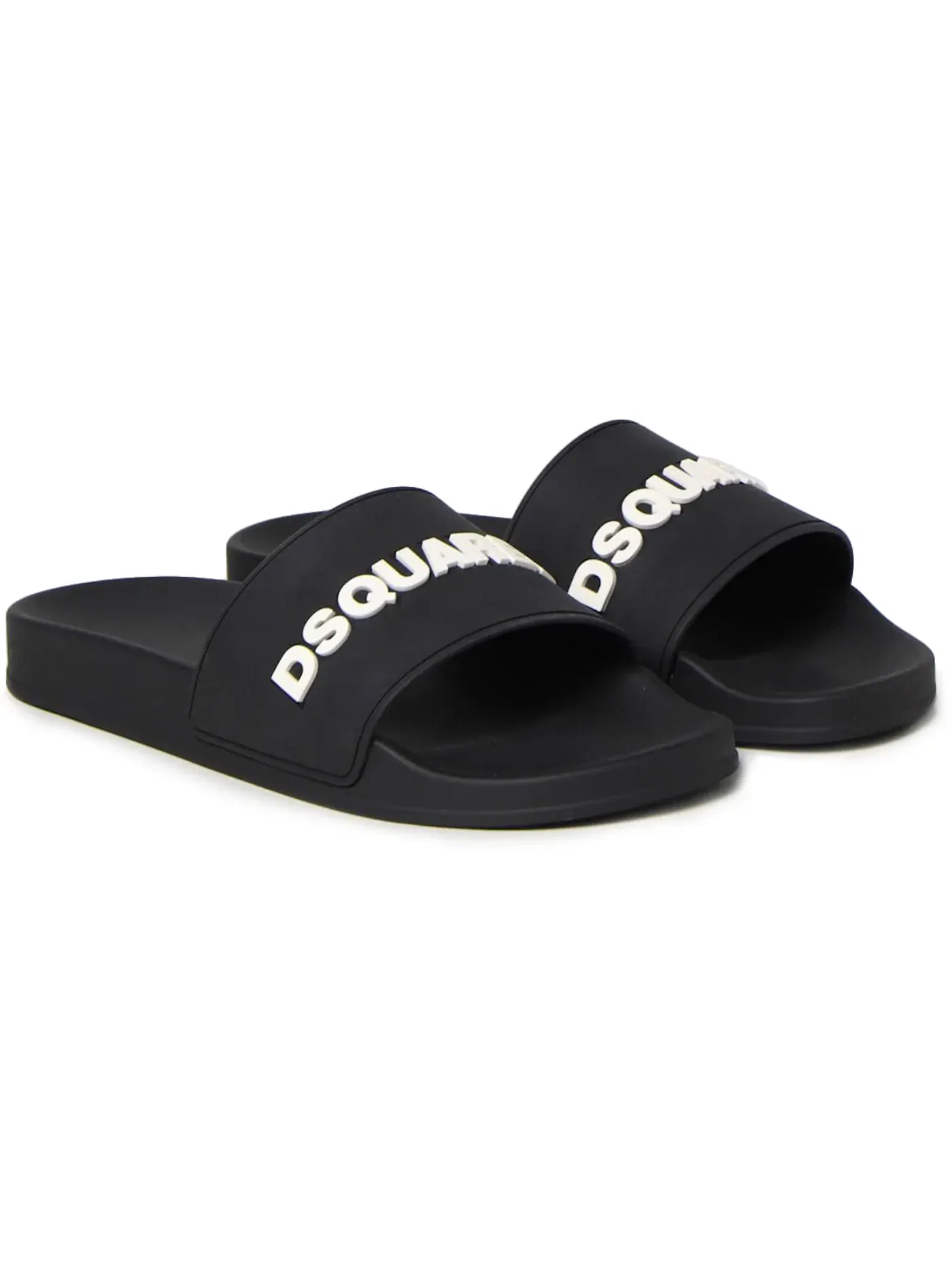 Мужские шлепанцы с логотипом Dsquared2 Logo Pool Slides Dsquared2 — изображение 2 из 2, черный/белый/черный