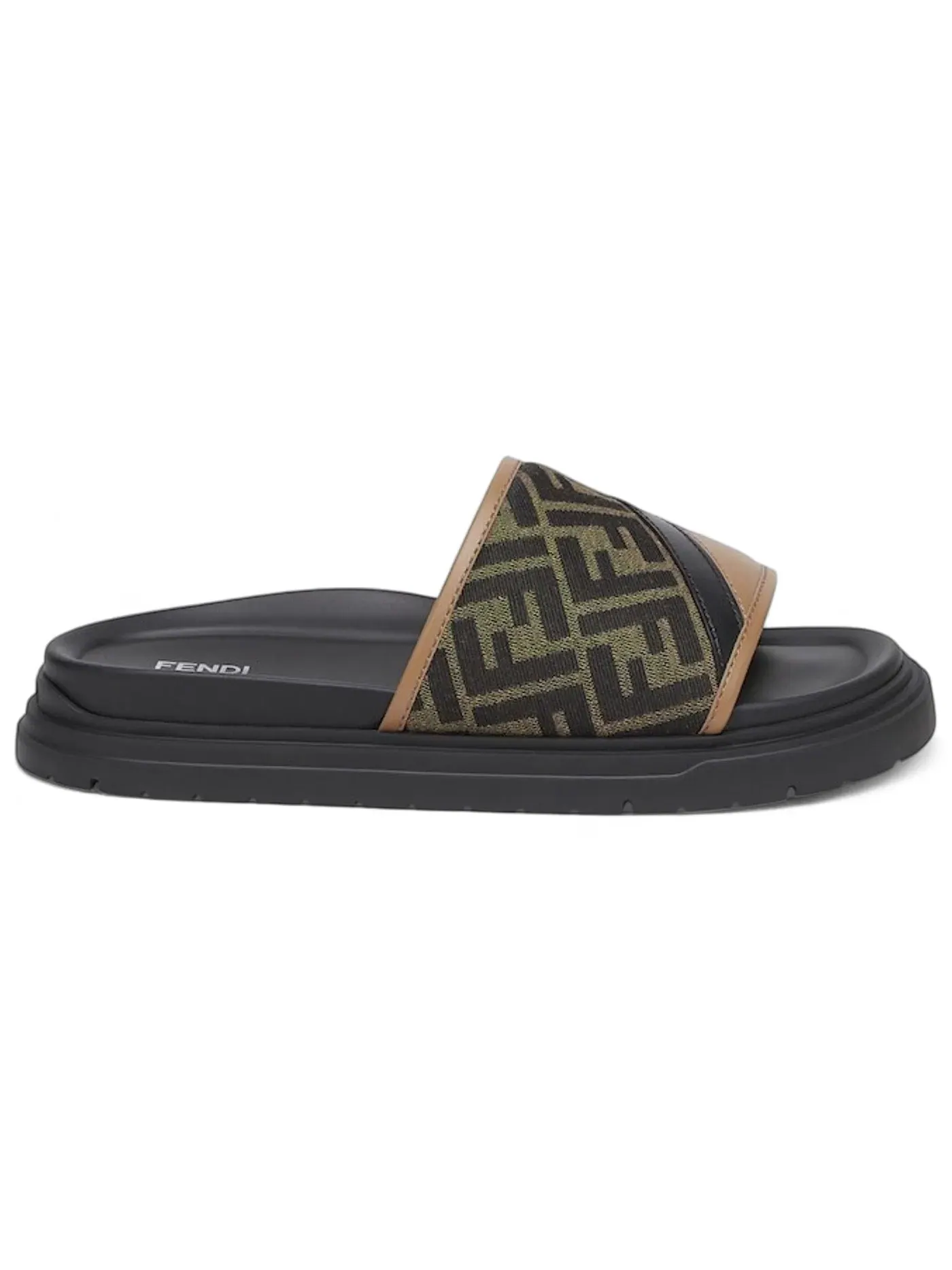 Мужские шлепанцы Fendi Daigonal Slides — изображение 1 из 1, коричневый
