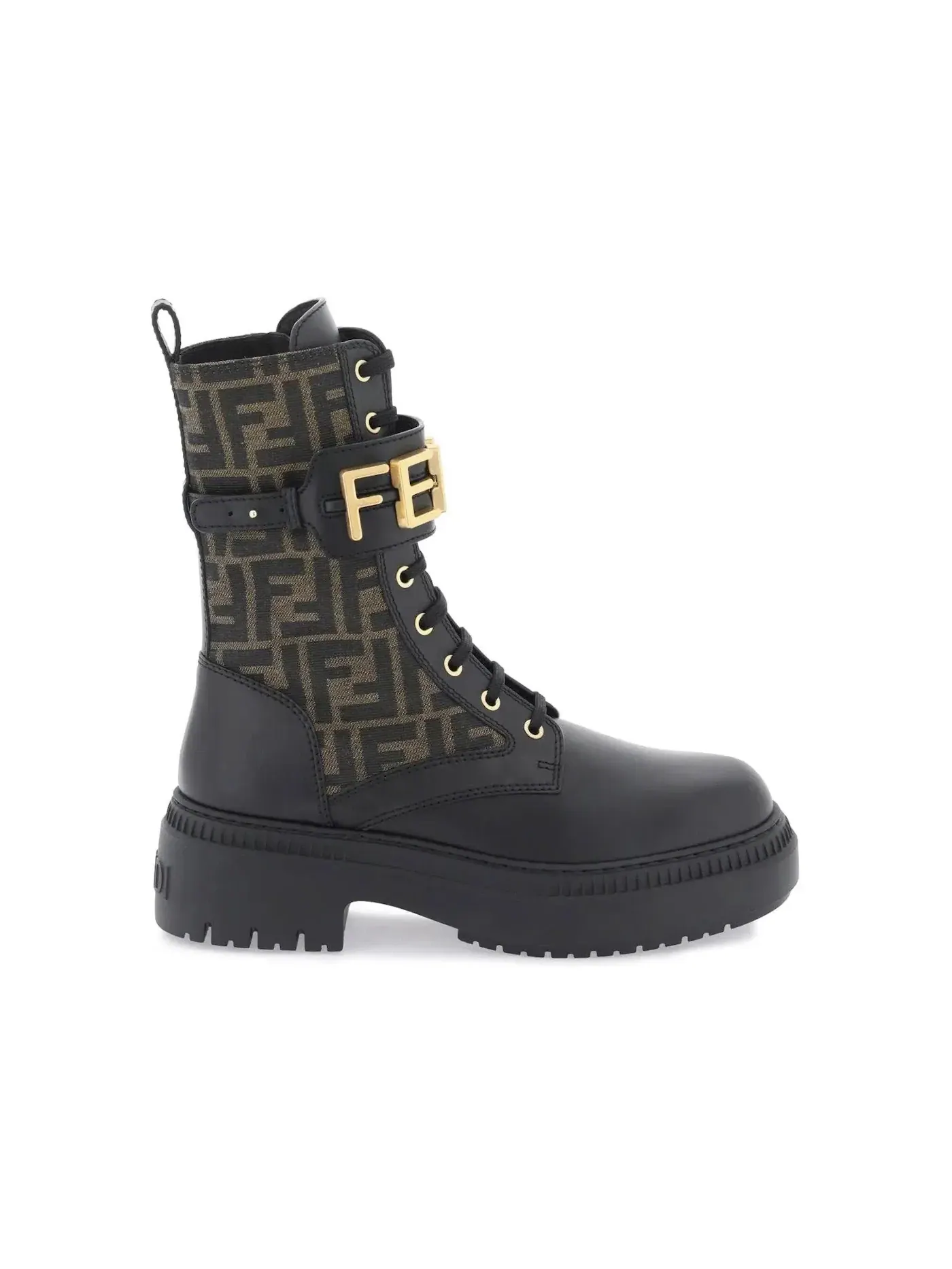 Женские ботинки с принтом Fendi Fendigraphy Boot Fendi — изображение 1 из 1, коричневый/золотистый