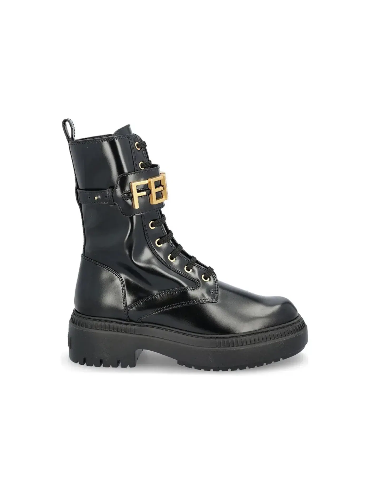 Женские ботинки с логотипом Fendi Fendigraphy Boot — изображение 1 из 1, черный/золотистый