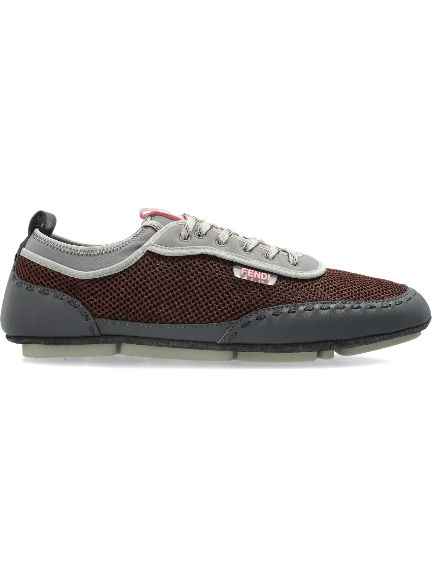 Мужские кроссовки с контрастной подошвой Fendi Fit Sneaker Fendi — изображение 1 из 1, коричневый серый