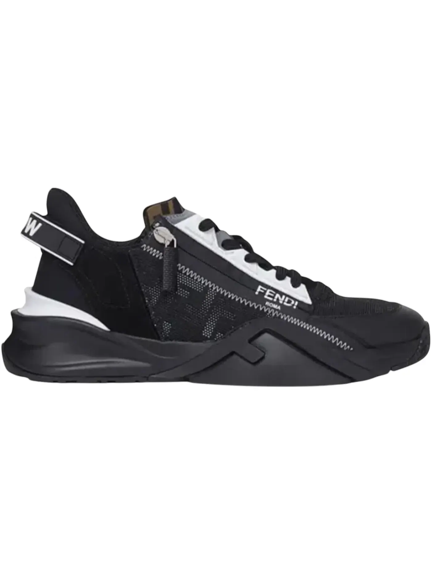 Мужские кеды Fendi Flow Slip On Fendi — изображение 1 из 1, черный/белый