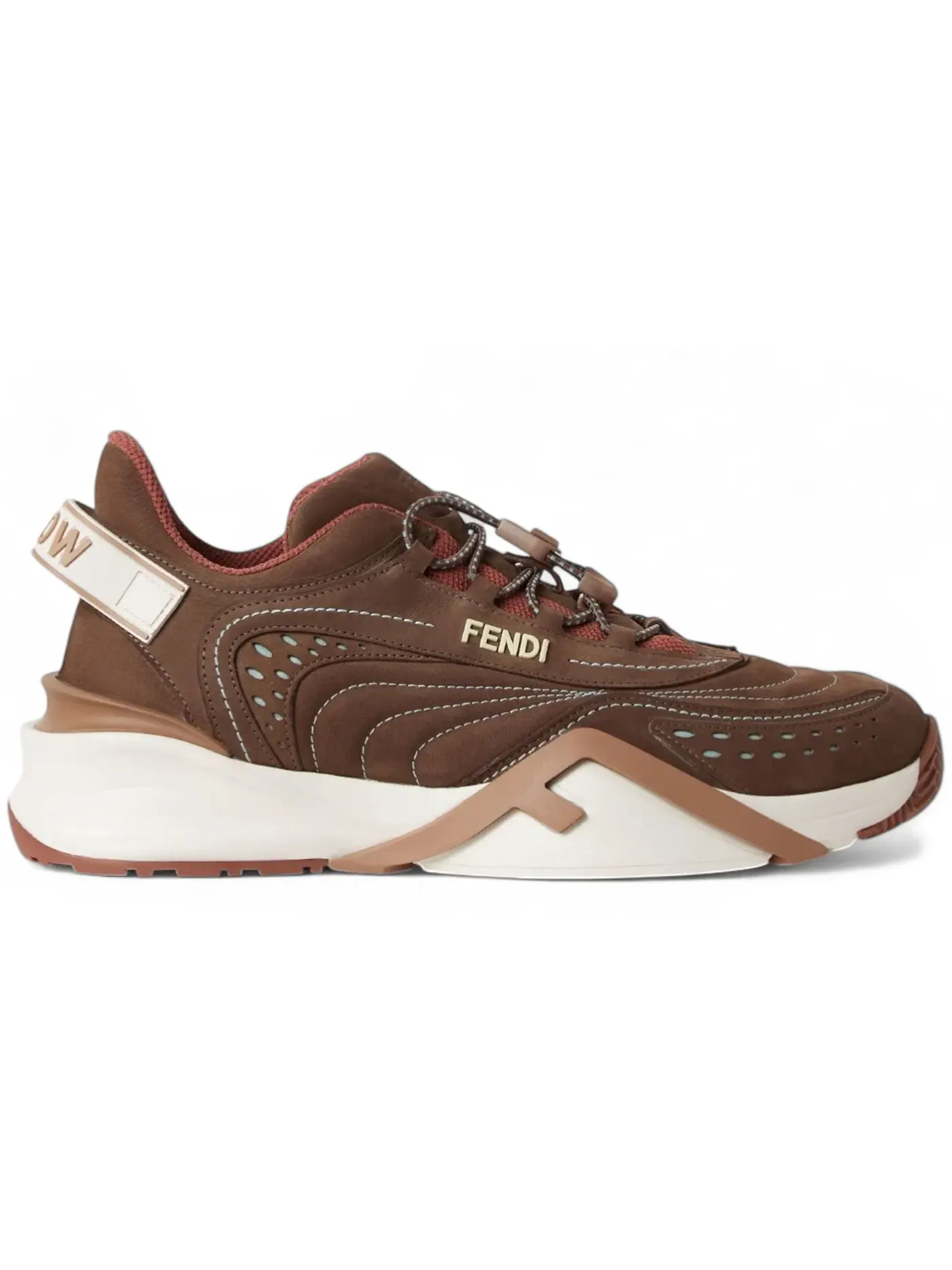 Женские кроссовки Lifestyle Fendi Flow Technical Low Fendi — изображение 1 из 1, коричневый